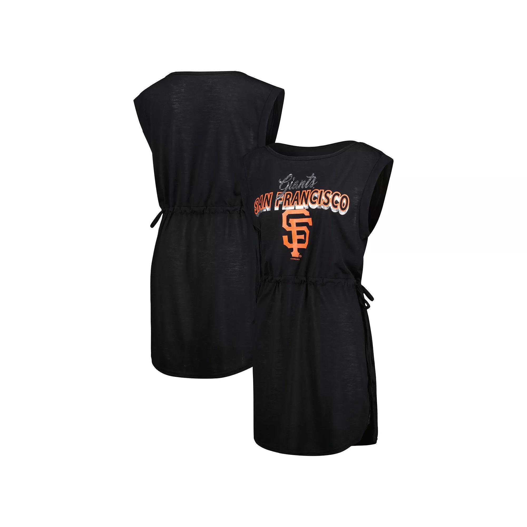 Women's G-III 4Her by Carl Banks Black San Francisco Giants G.O.A.T Swimsuit Cover-Up Dress, Size: Large Product Image