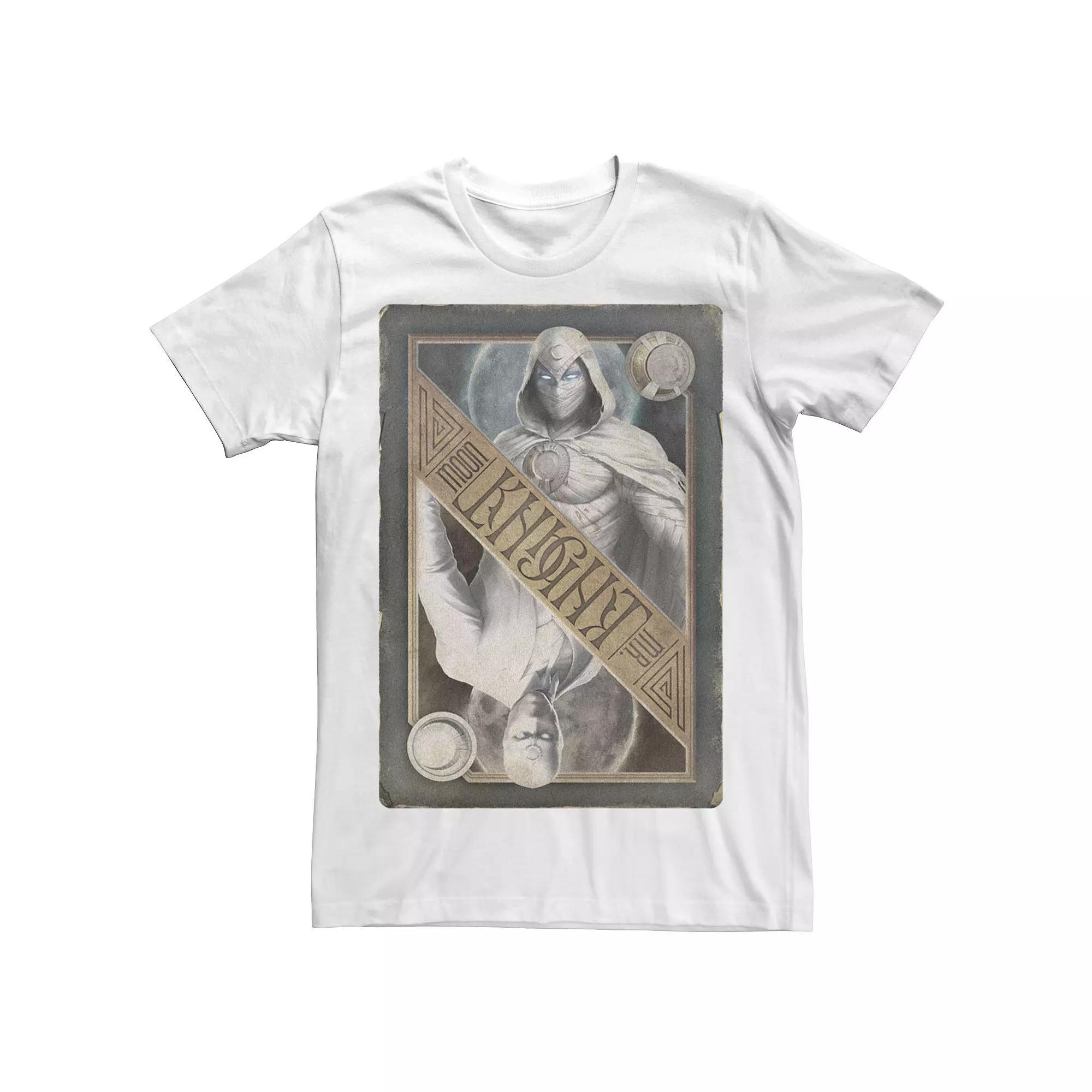 Men's Marvel Moon Knight Playing Card Tee, Size: Medium, White Product Image