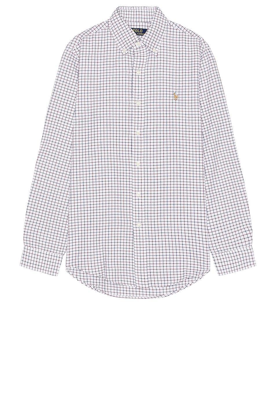 Polo Ralph Lauren Classic-Fit Mini Check Oxford Long Sleeve Woven Shirt Product Image