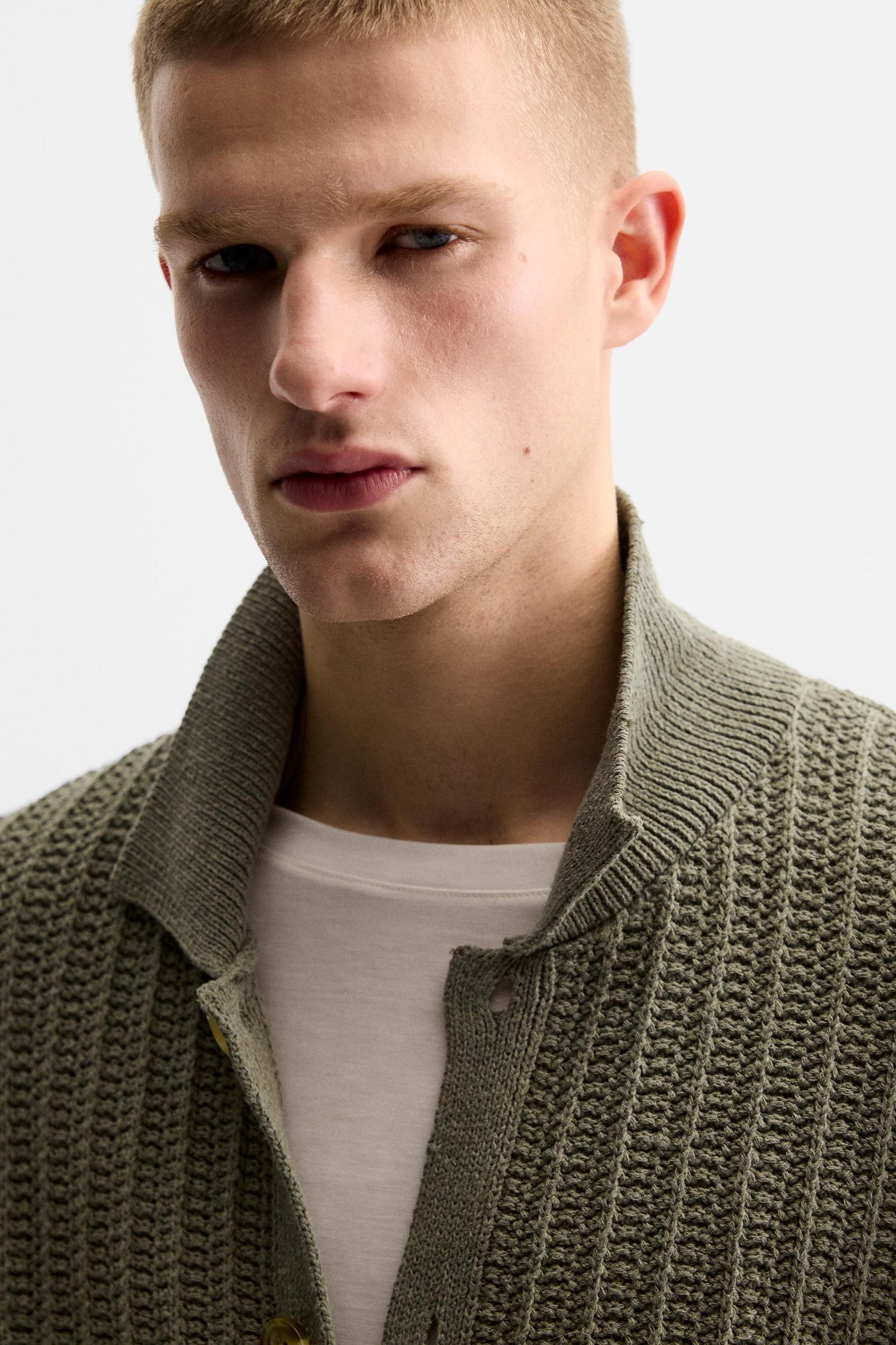 TEXTURED KNIT SHIRT Product Image
