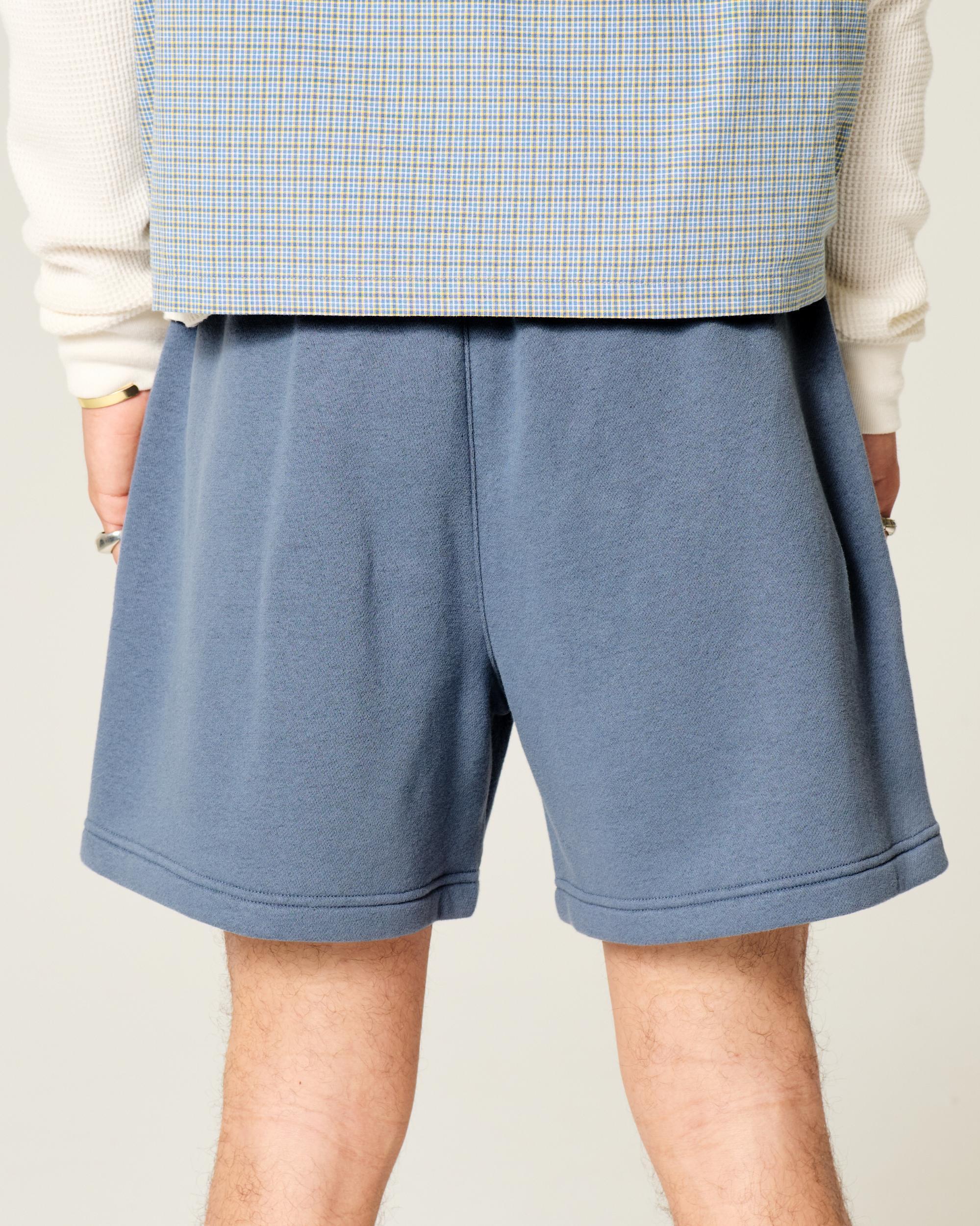 Mid-Thigh Loose Fleece Shorts Product Image