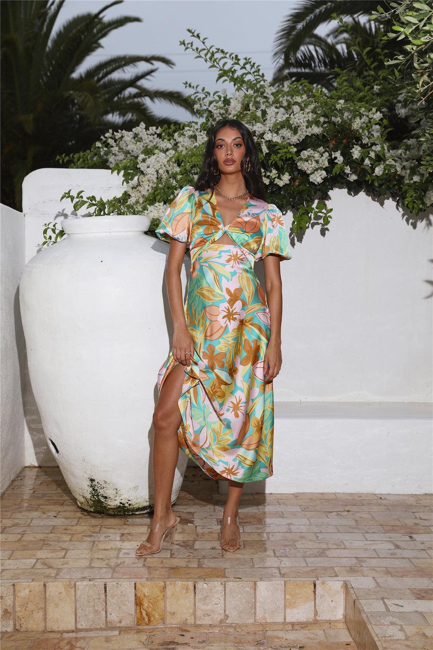 Getaway Mood Maxi Dress Teal Product Image
