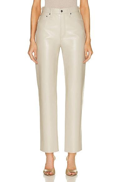 AGOLDE Recycled Leather 90s Pinch Waist in Taupe Product Image