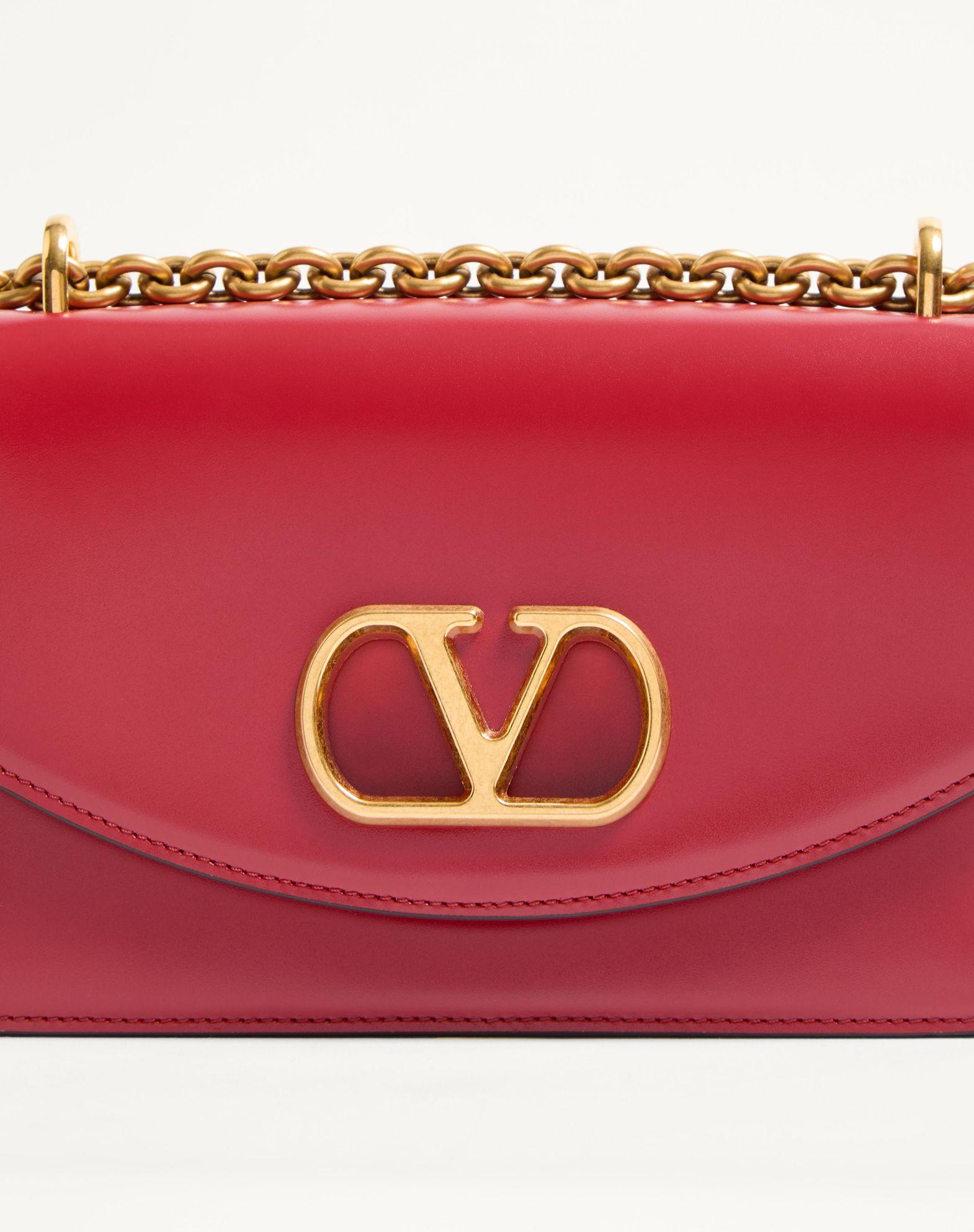 Small Valentino Garavani Vain Shoulder Bag In Shiny Calfskin Product Image
