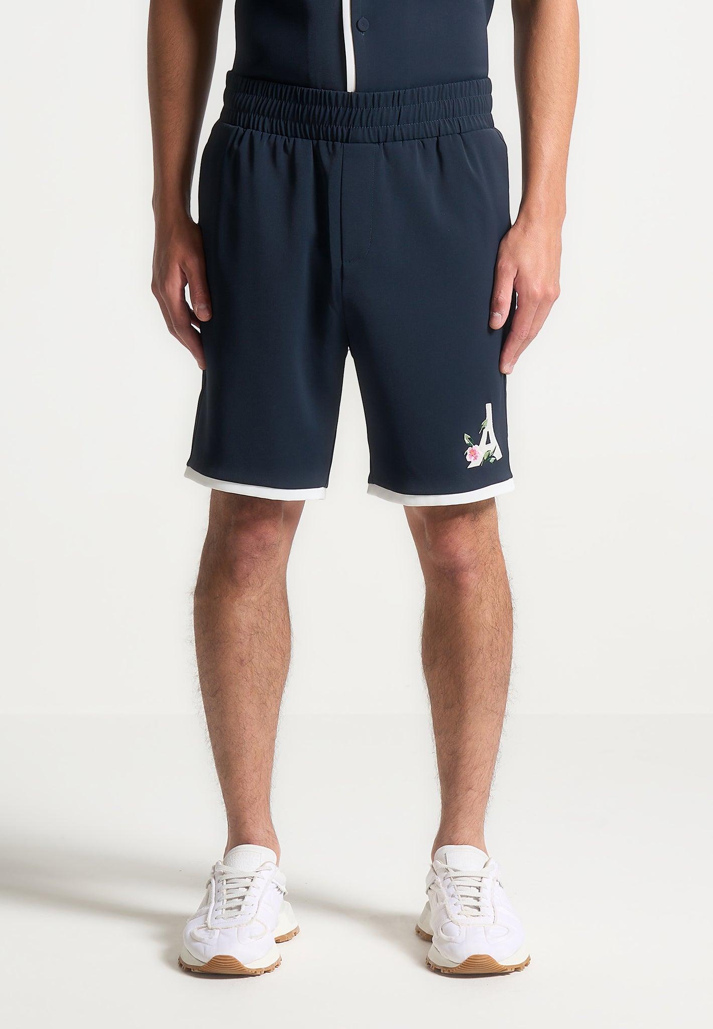 Velvet Eiffel Shorts  - Navy/White Male Product Image