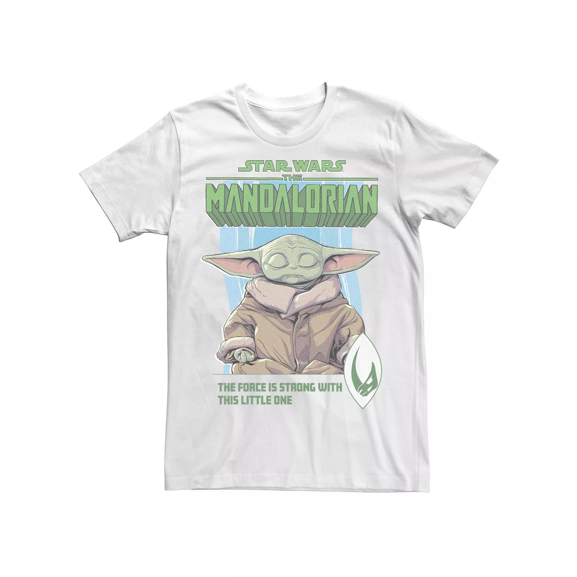 Men's The Mandalorian Grogu Force Tee, Size: XS, White Product Image