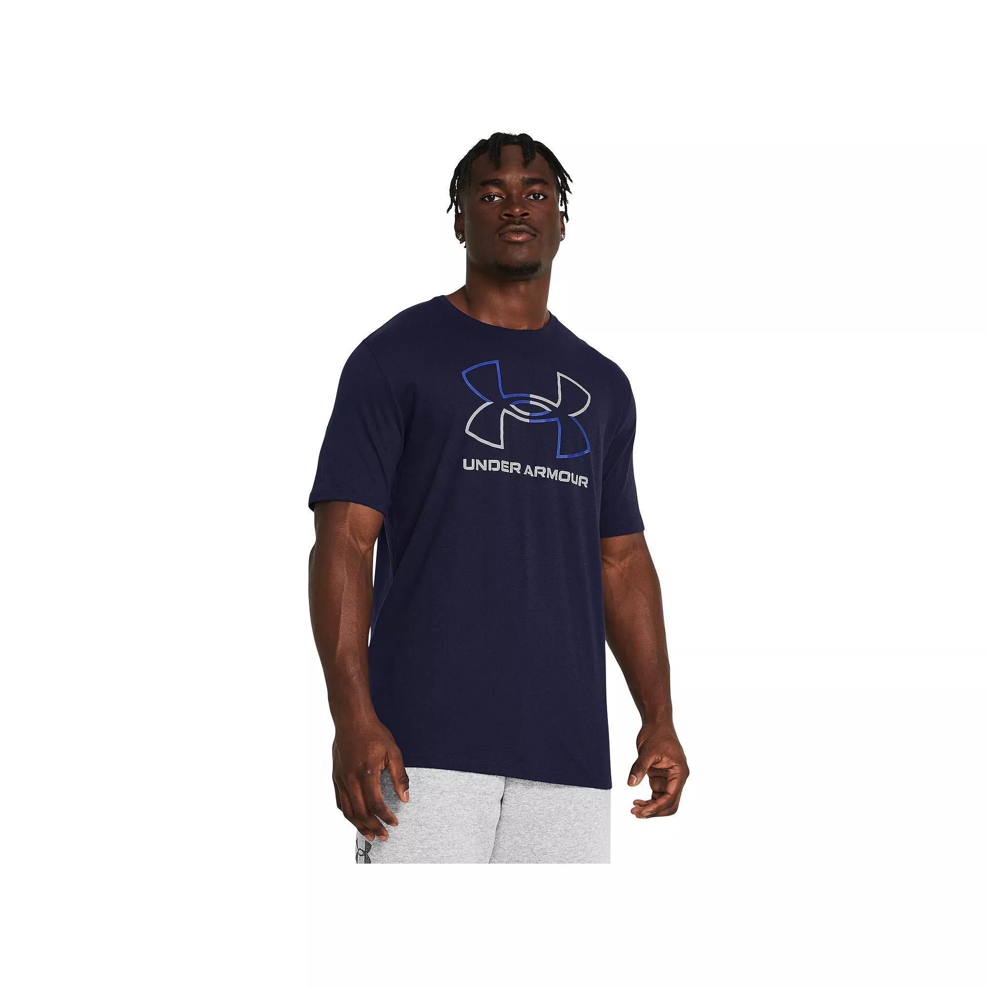 Big & Tall Under Armour Foundation Short Sleeve Graphic Tee, Men's, Size: Large Tall, Black Navy Product Image