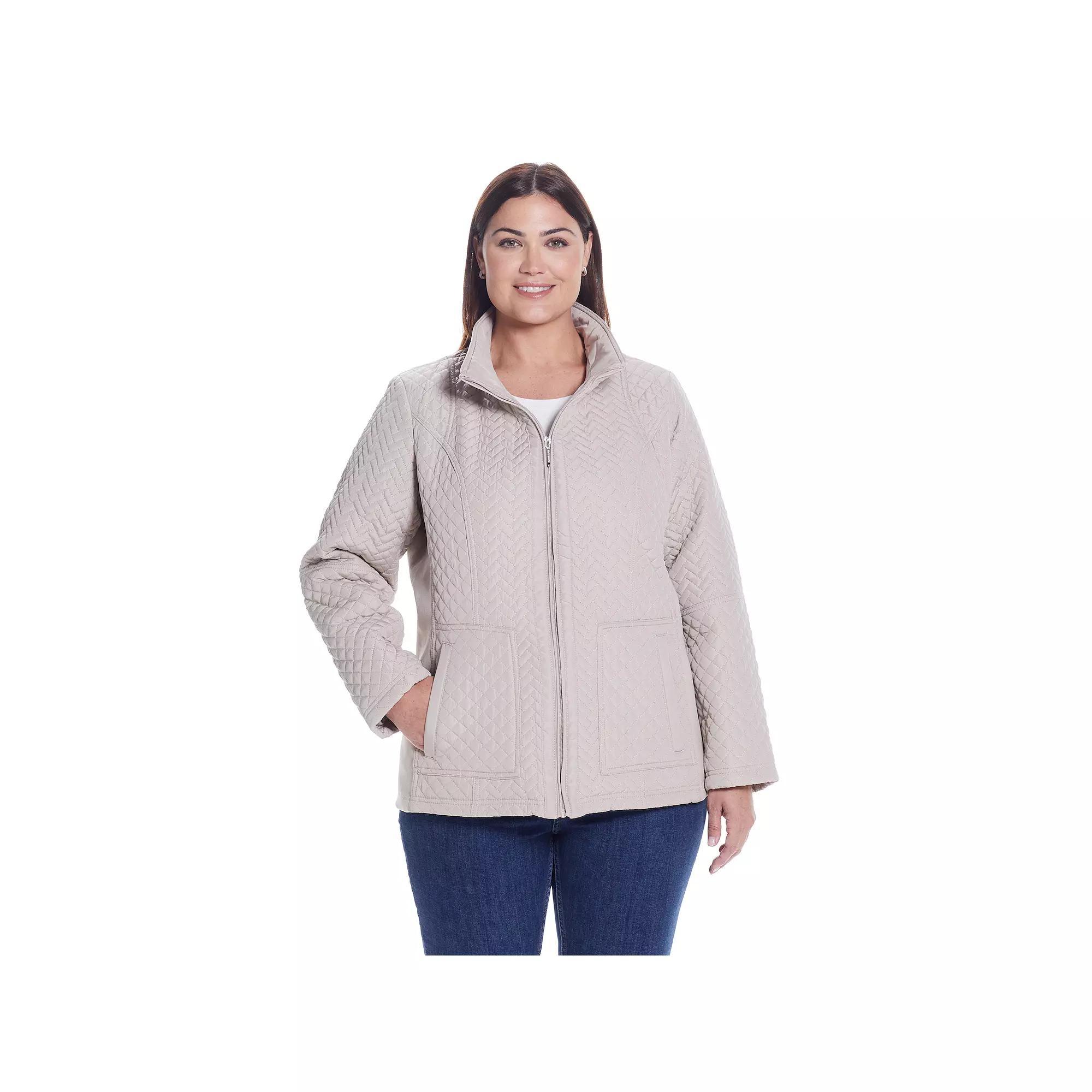 Plus Size Weathercast Quilted Jacket, Women's, Size: 1XL, Black Product Image