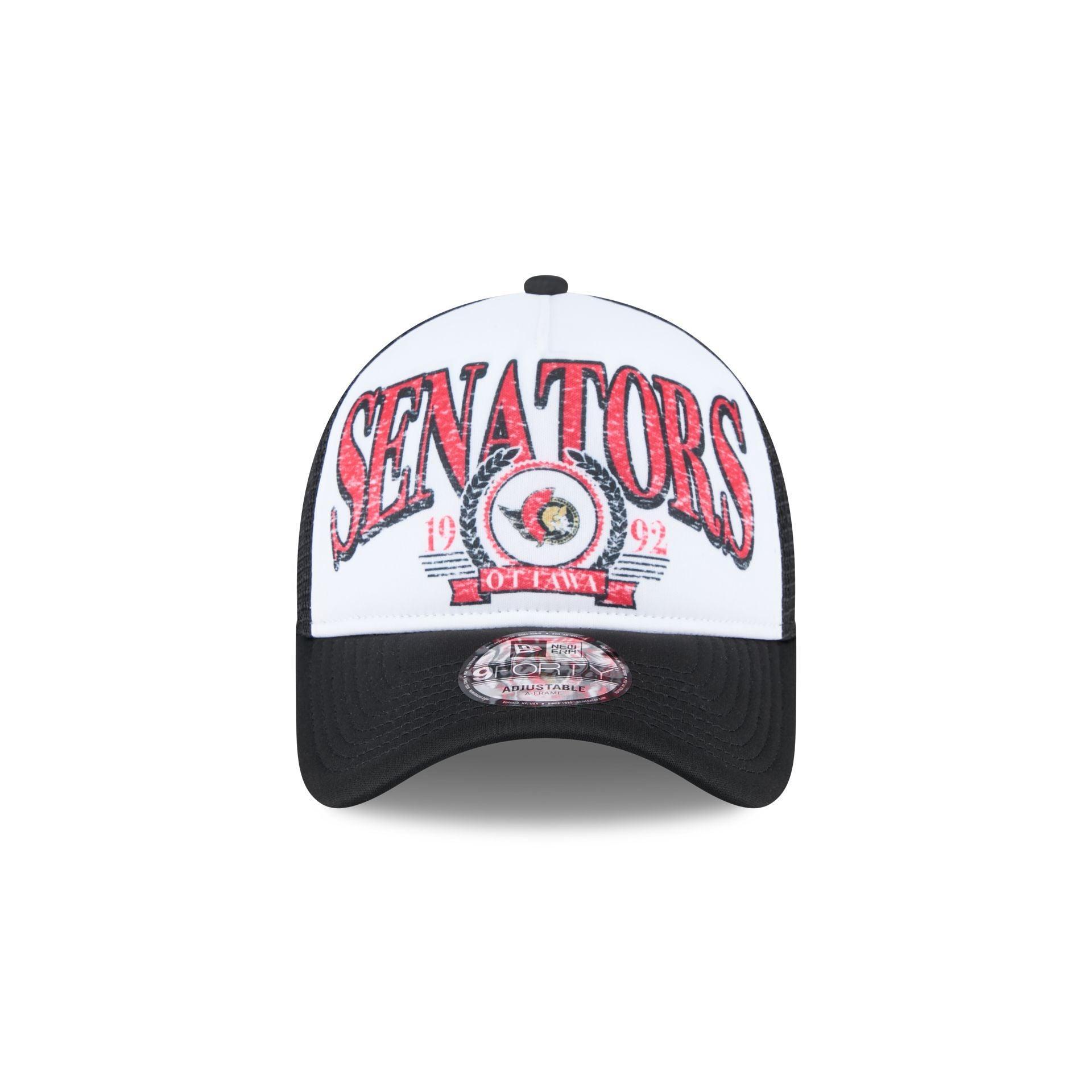 Ottawa Senators Distressed 9FORTY A-Frame Trucker Hat Male Product Image