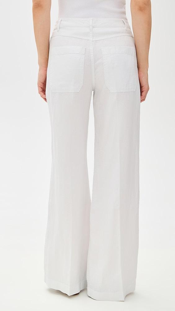 Madewell The Zoe Relaxed Wide Pant in 100% Linen | Shopbop Product Image