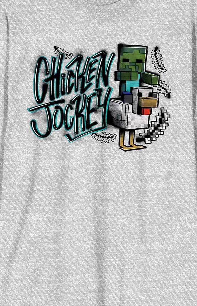 Men's Minecraft Chicken Jockey Long Sleeve T-Shirt Product Image