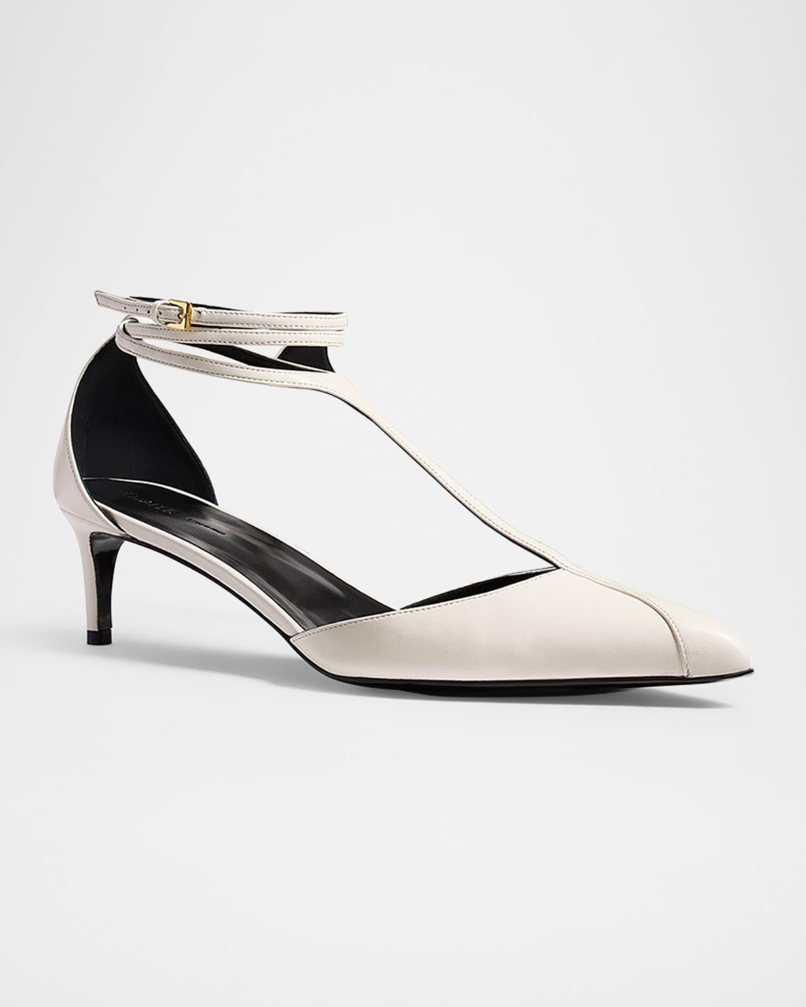 Mia Leather Kitten-Heel Pumps Product Image