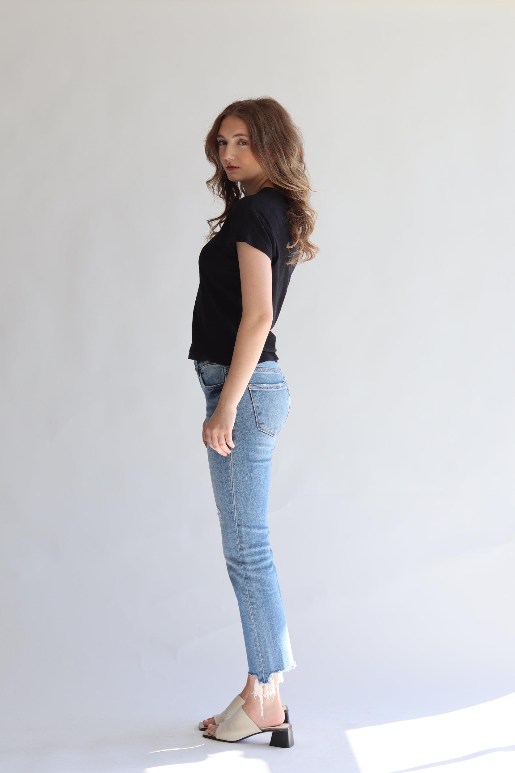 Flying Monkey Mid Rise Distressed Jean Product Image
