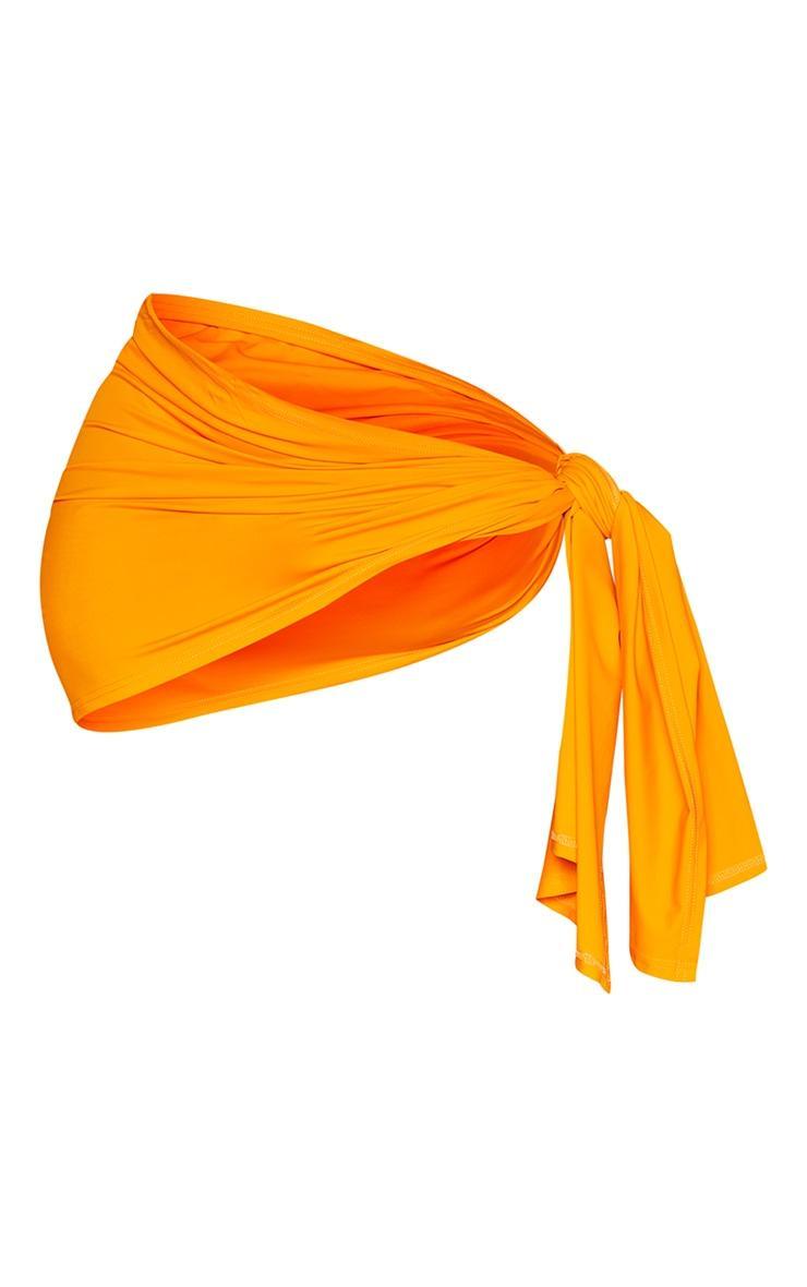 Plus Orange Tie Side Sarong Product Image