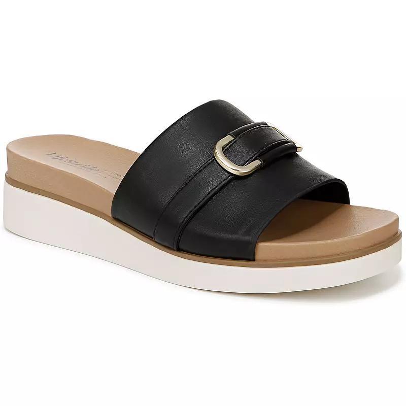 LifeStride Genevieve Women's Slide Sandals, Size: 5, Black Faux Leather Product Image