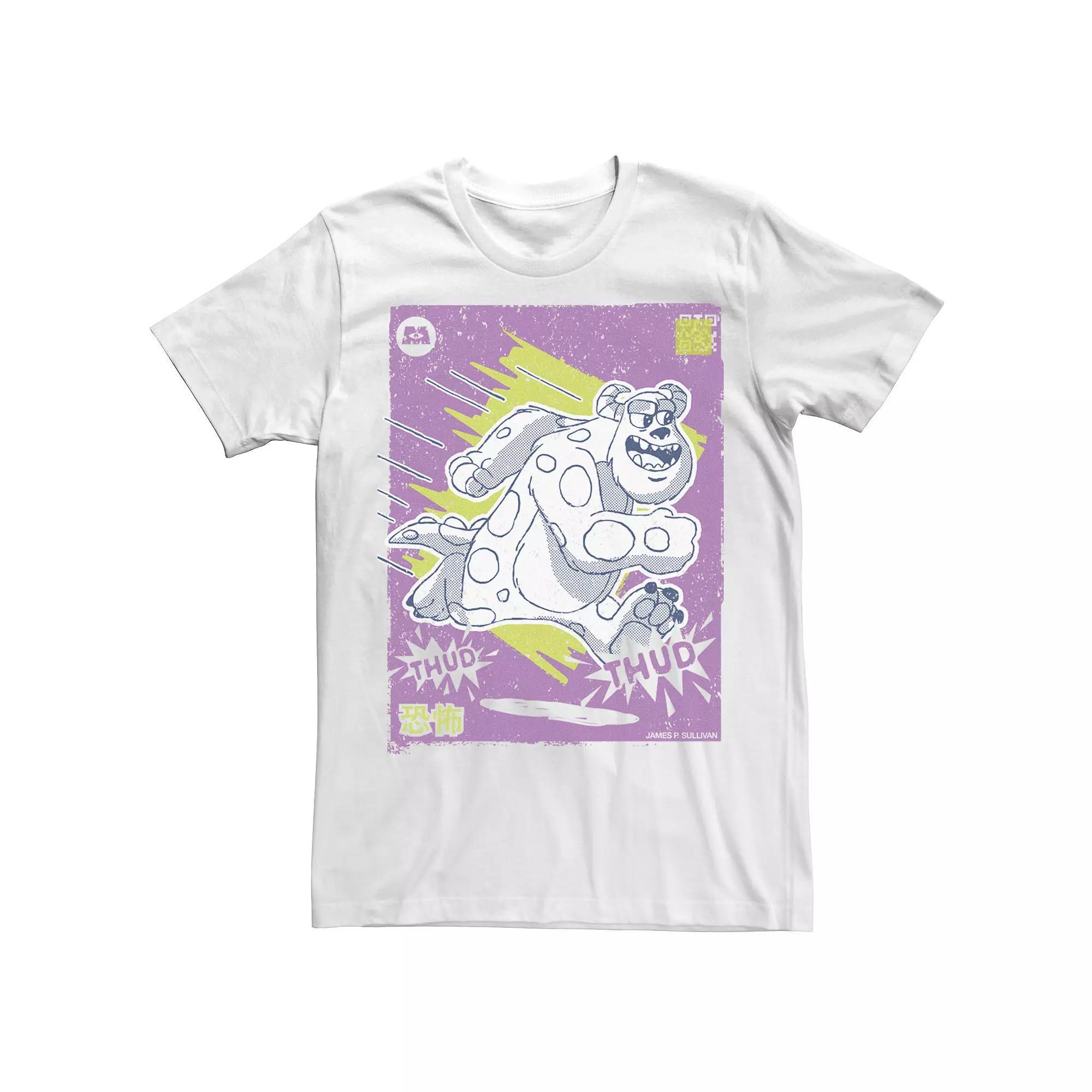 Disney / Pixar's Monsters, Inc. Sulley Men's Kanji Poster Tee, Size: Large, White Product Image