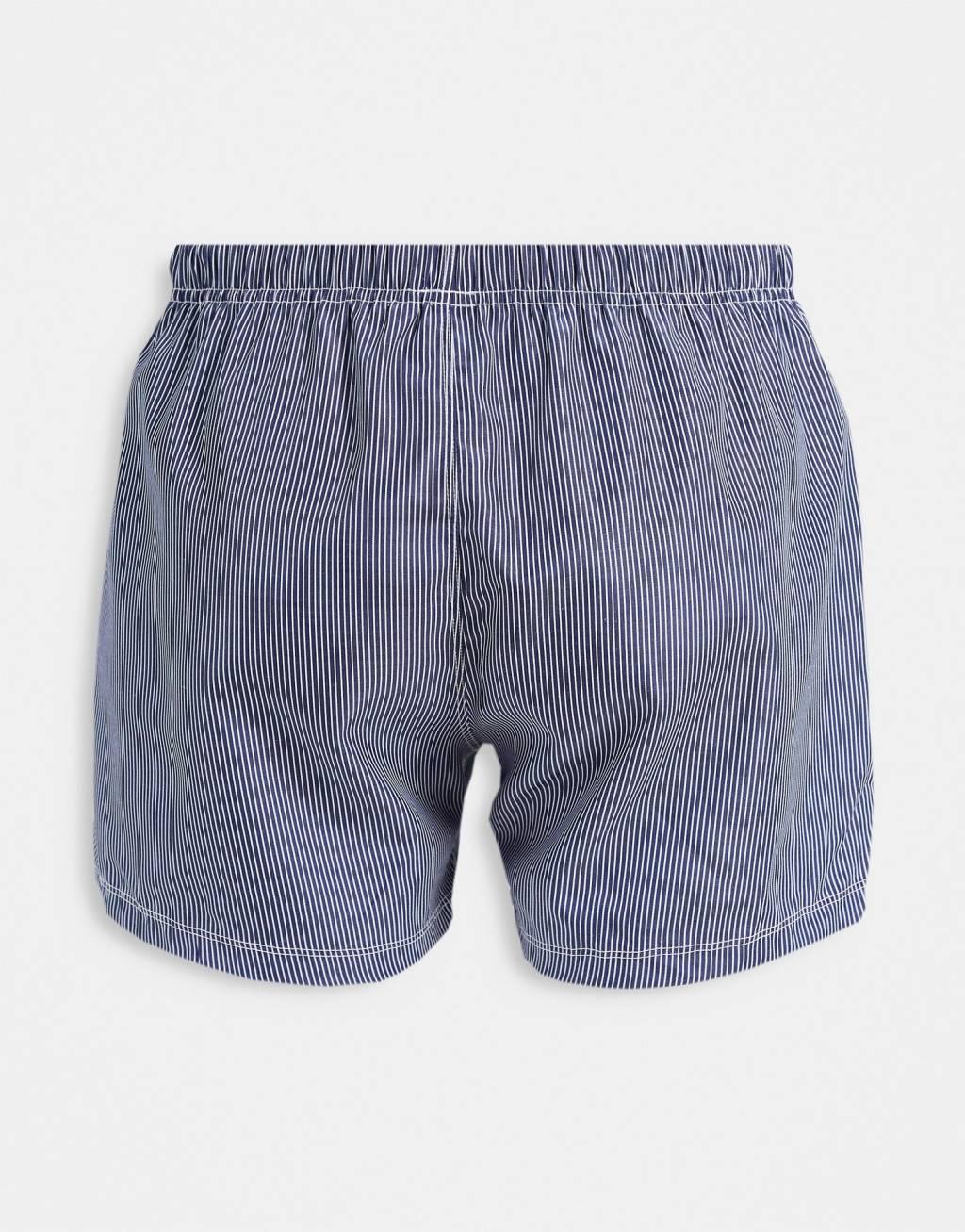 ASOS DESIGN woven 2 pack boxers with pinstripe-Multi Product Image