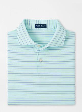 Peter Millar Mens Duet Performance Jersey Polo | Color: Capri Breeze | Size: S Product Image
