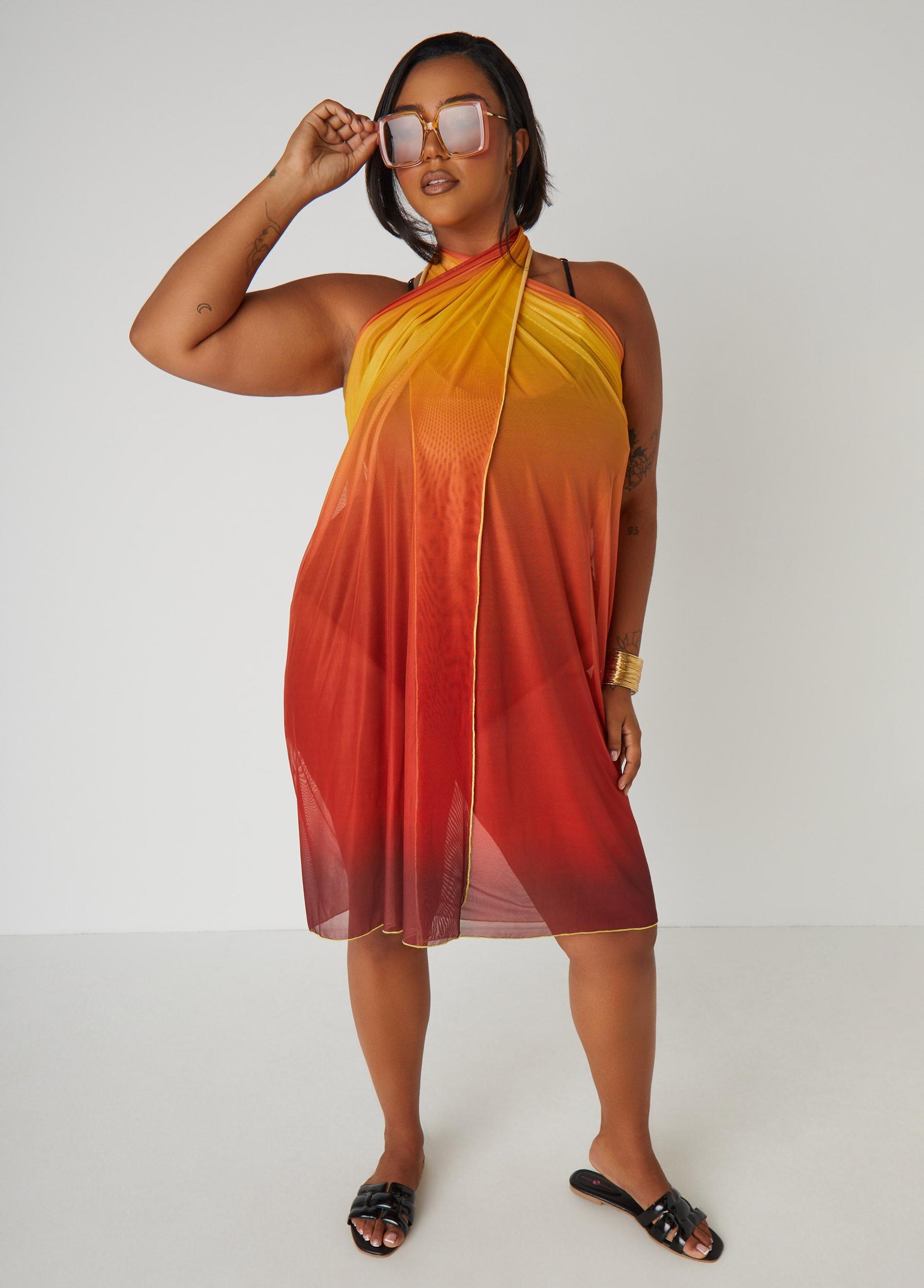 Ombre Stretch Mesh Sarong Product Image