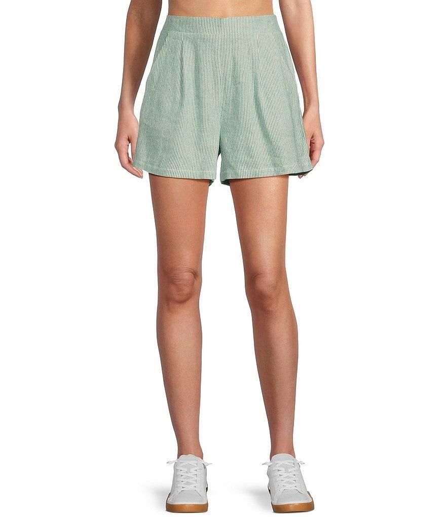 Copper Key Linen Stripe Coordinating Pull On Shorts Product Image