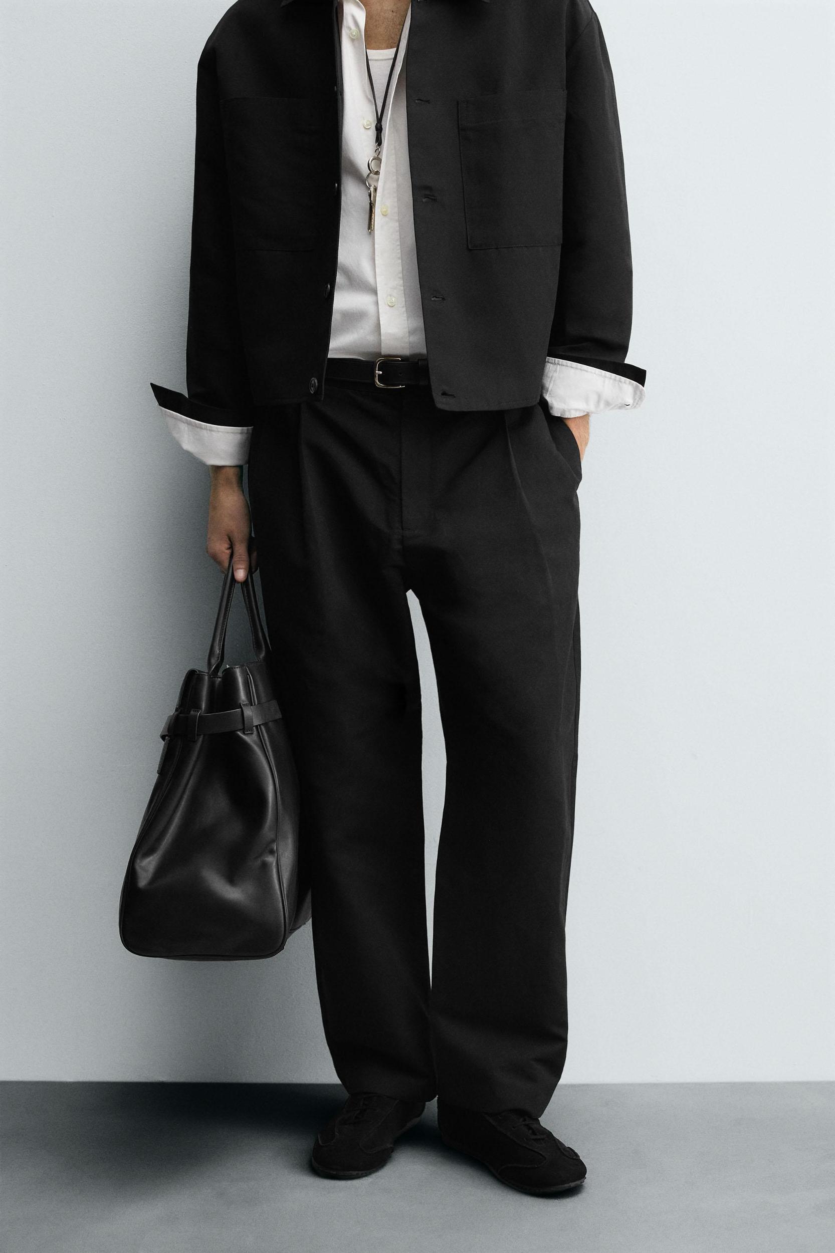 RELAXED FIT PLEATED PANTS Product Image