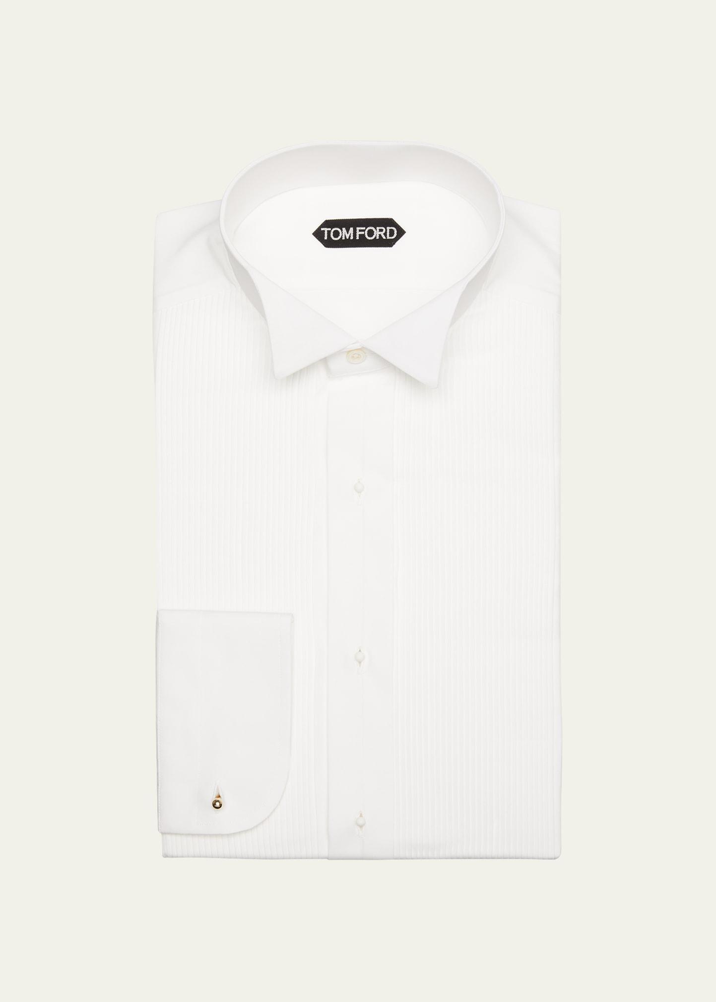 Mens Plisse Formal Dress Shirt Product Image