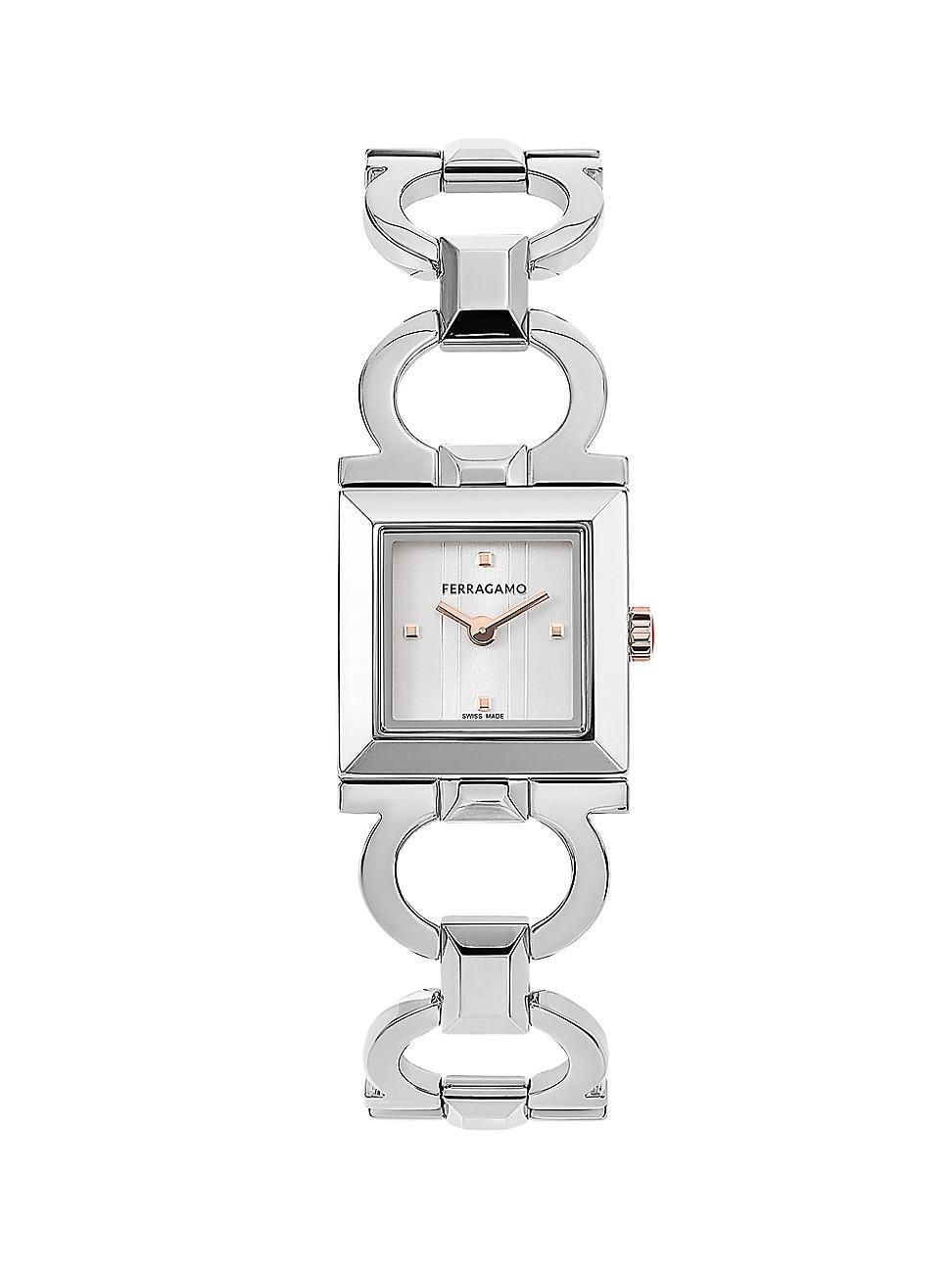 20mm Double Gancini Square Watch with Bracelet Strap Product Image