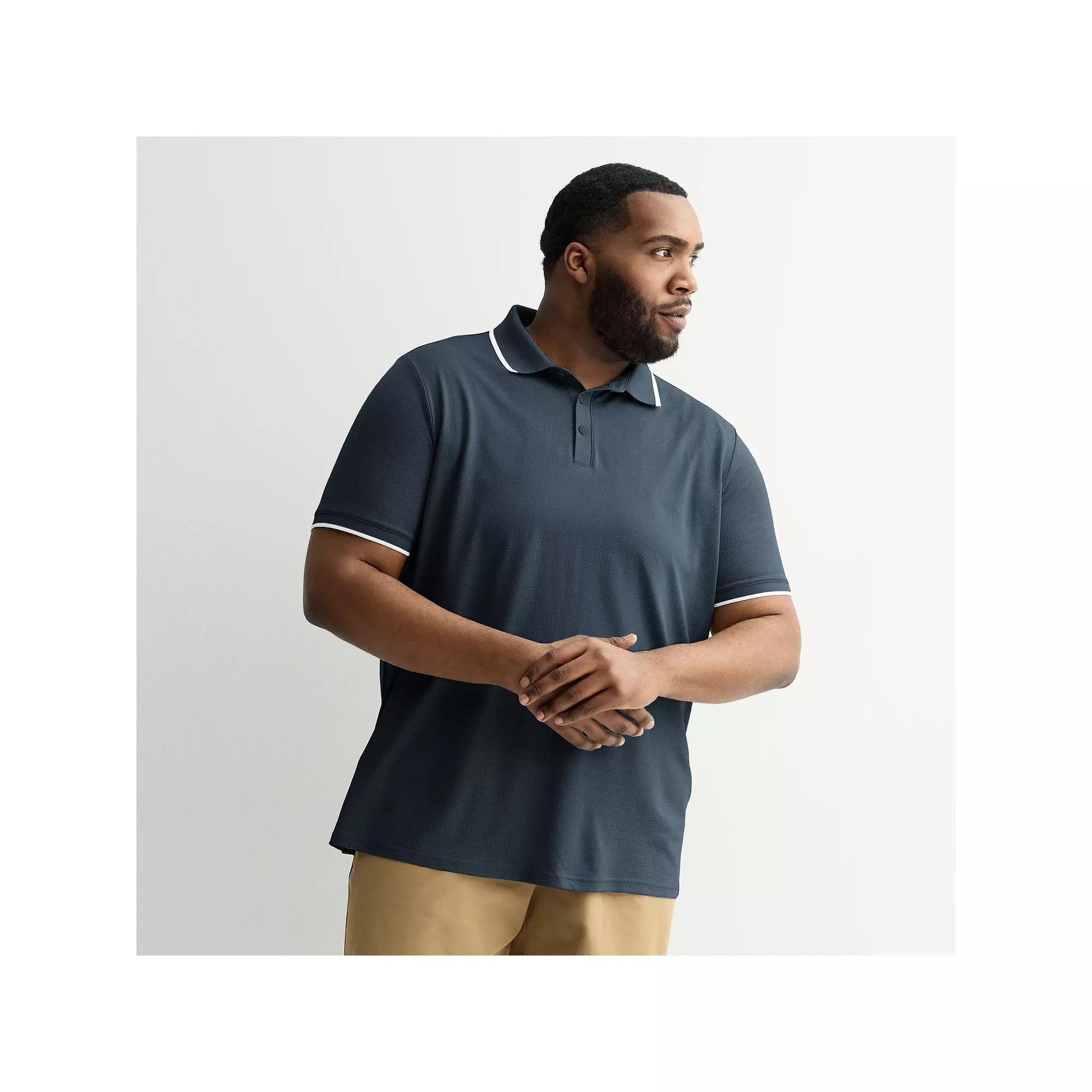 Big & Tall FLX Tipped Commuter Polo, Men's, Size: Large Tall, Black Product Image