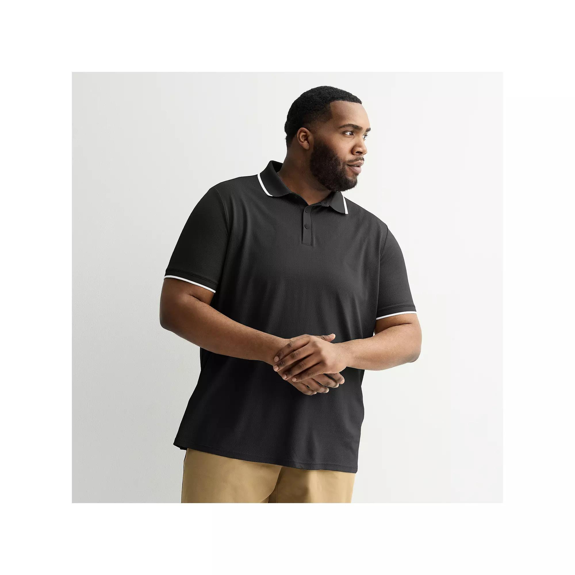 Big & Tall FLX Tipped Commuter Polo, Men's, Size: Large Tall, Black Product Image