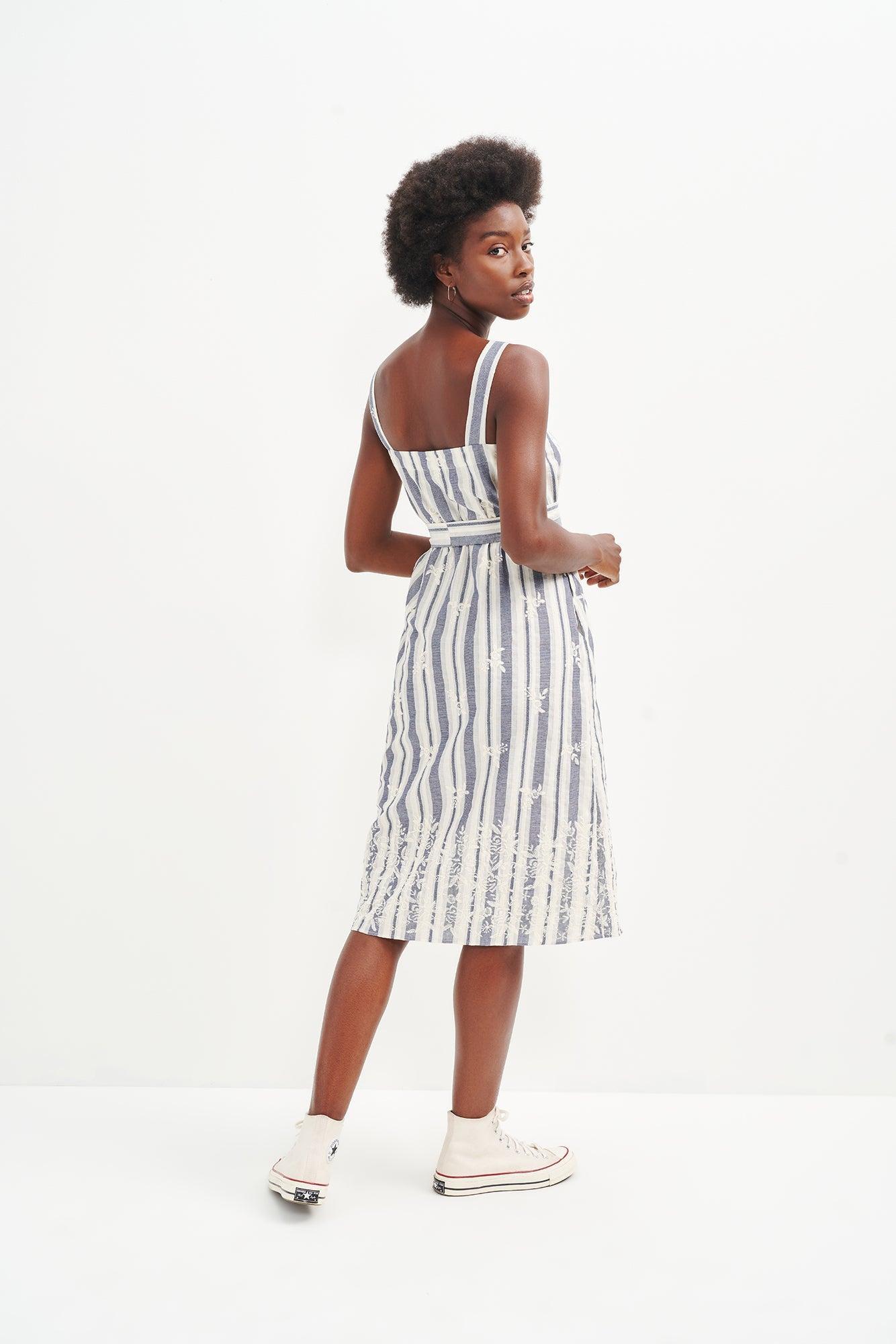 Jameela Upcycled Dress - Summer Stripe - ReAmour Product Image