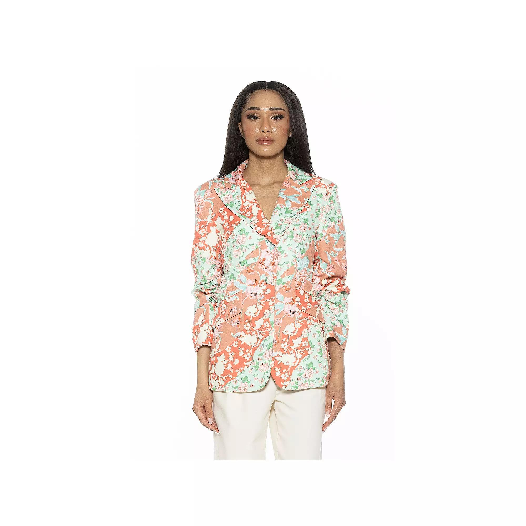 Women's ALEXIA ADMOR Tau Scrunched Sleeve Blazer, Size: 2, Black Product Image