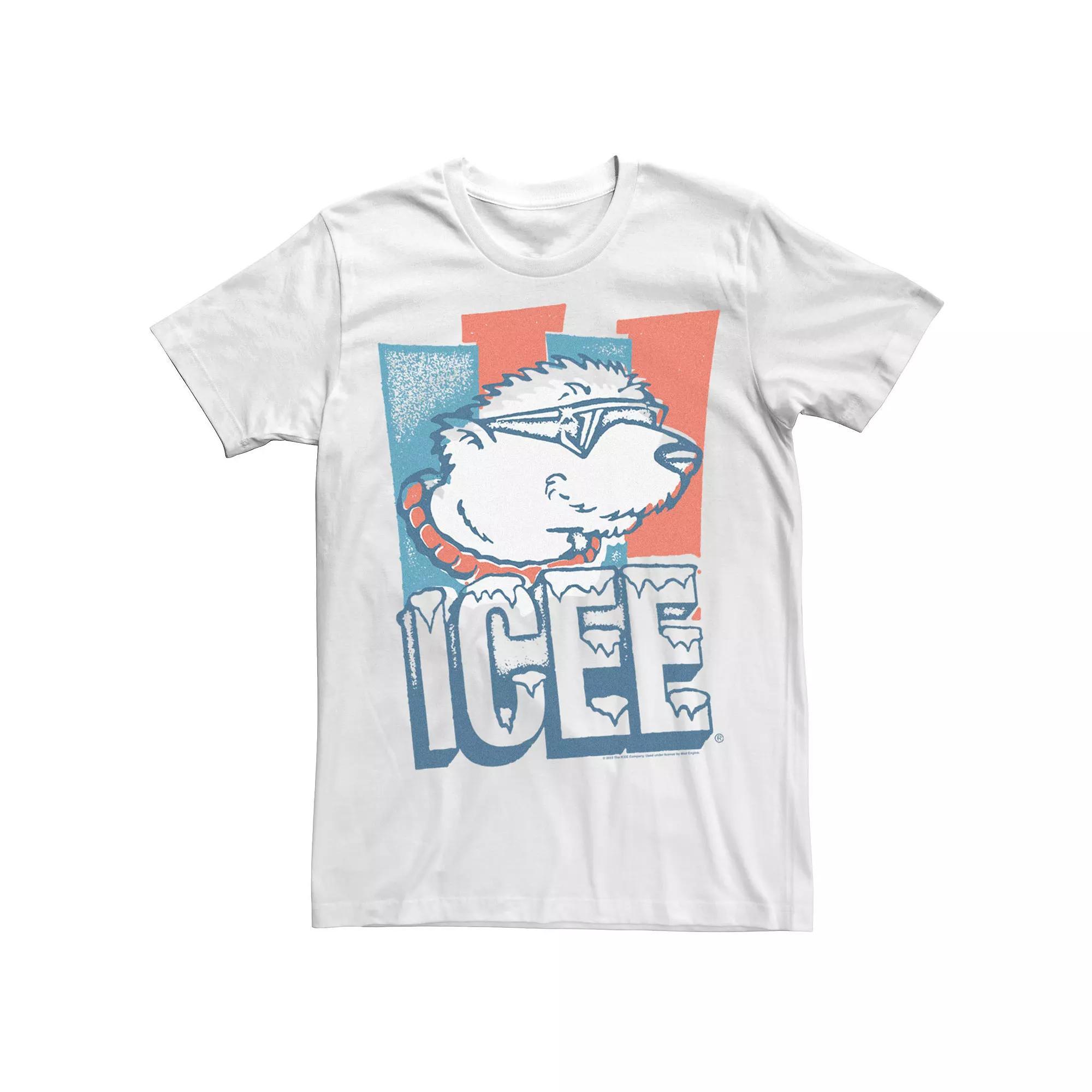 Men's Icee Cool Polar Bear Portait Logo Tee, Size: XS, White Product Image