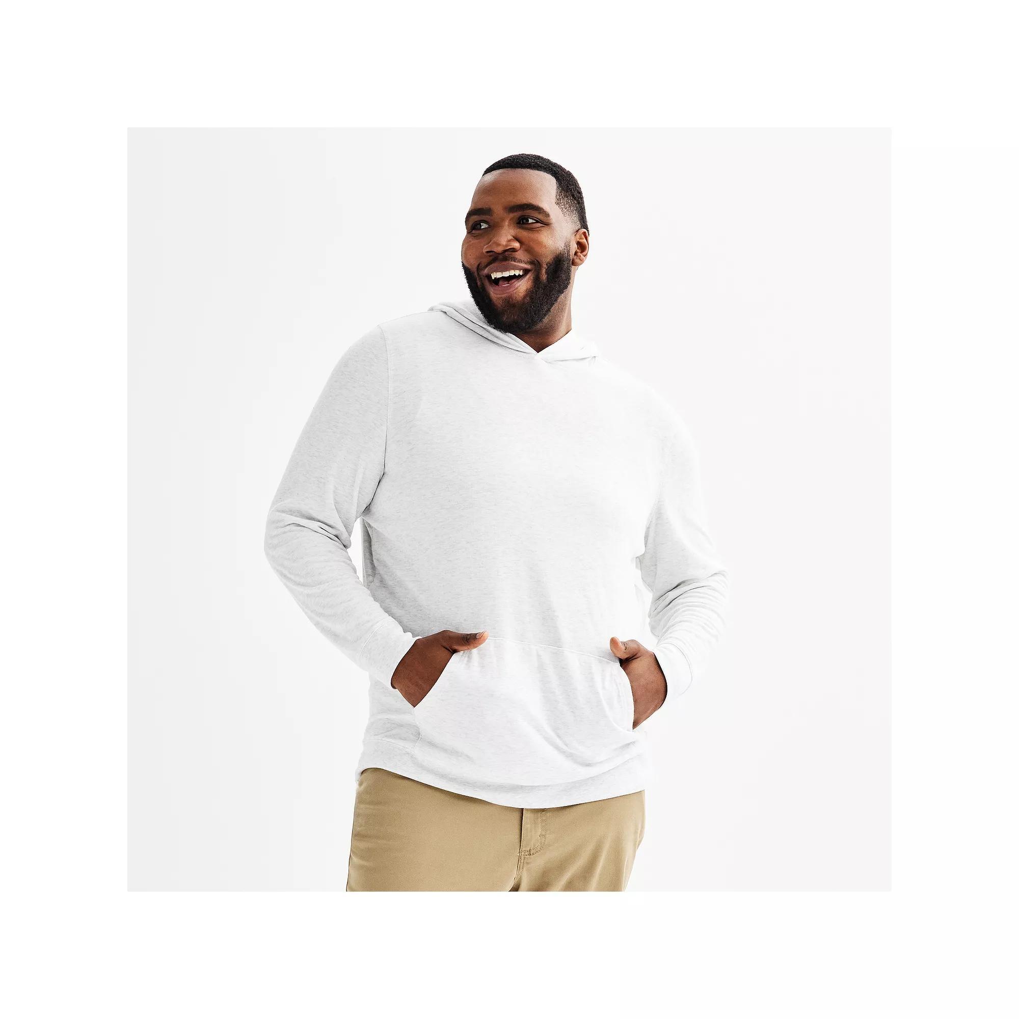 Big & Tall Sonoma Goods For Life® Supersoft Double-Knit Hoodie, Men's, Size: 3XL Tall, Ice Grey Product Image