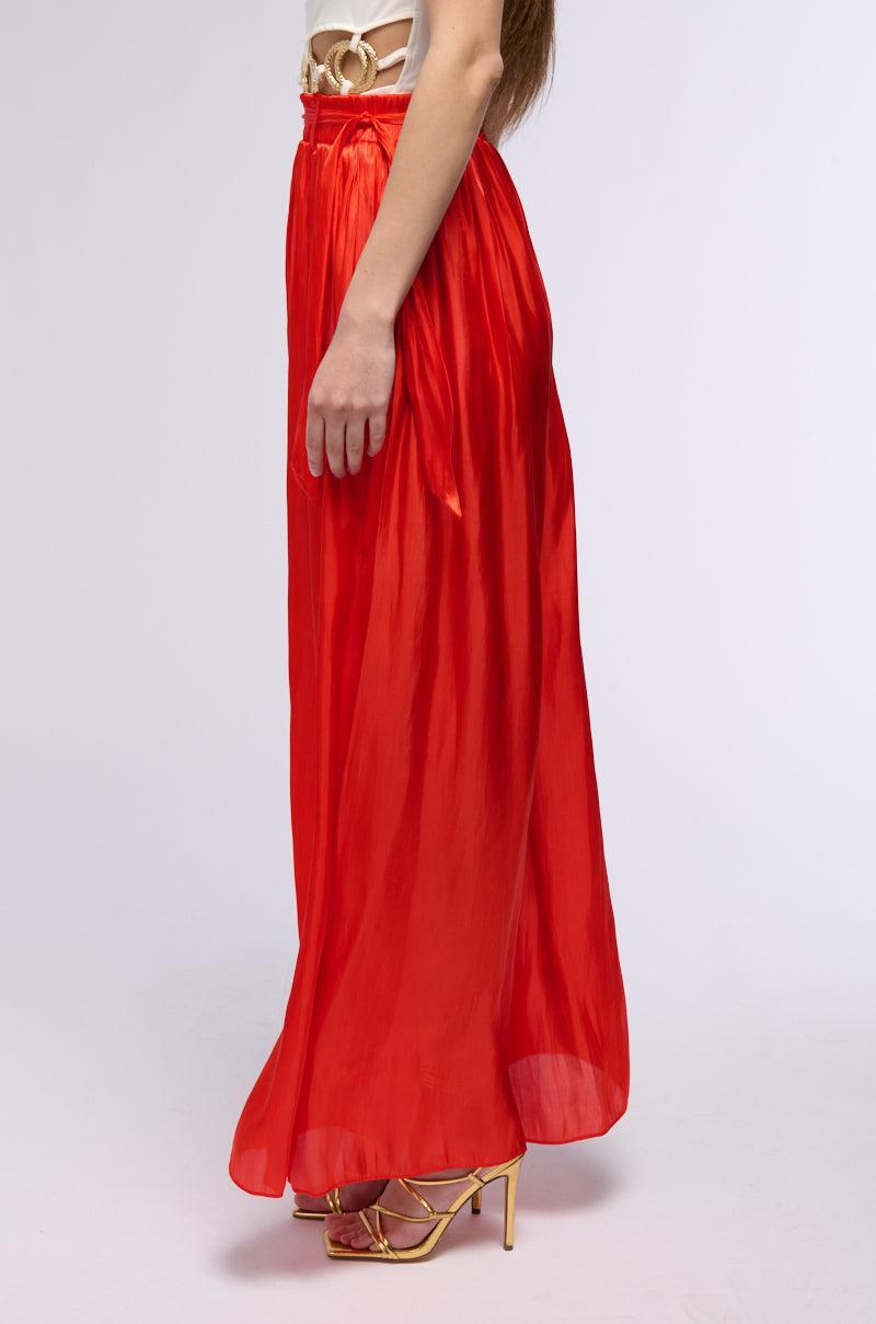STAY A WHILE ORGANZA PALAZZO PANTS Product Image