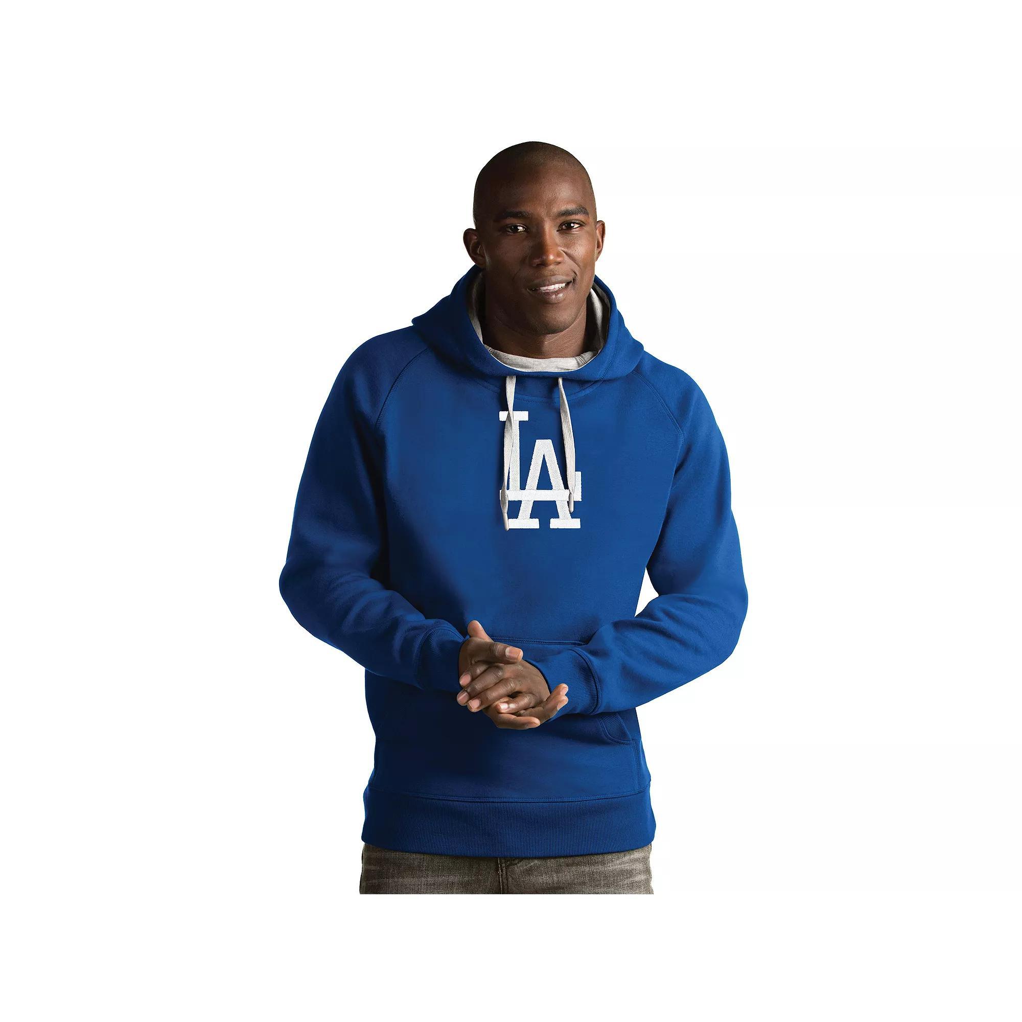 Men's Antigua Los Angeles Dodgers Victory Hoodie, Size: XXL, Blue Product Image