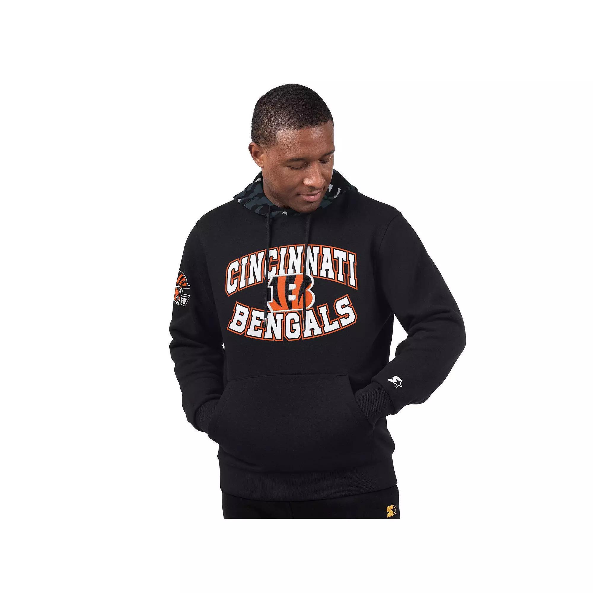 Men's Starter Black Cincinnati Bengals Thursday Night Gridiron Pullover Hoodie, Size: XL Product Image