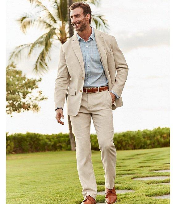 Tommy Bahama Barbados Breeze Playa Plaid Long Sleeve Linen Blend Shirt Product Image