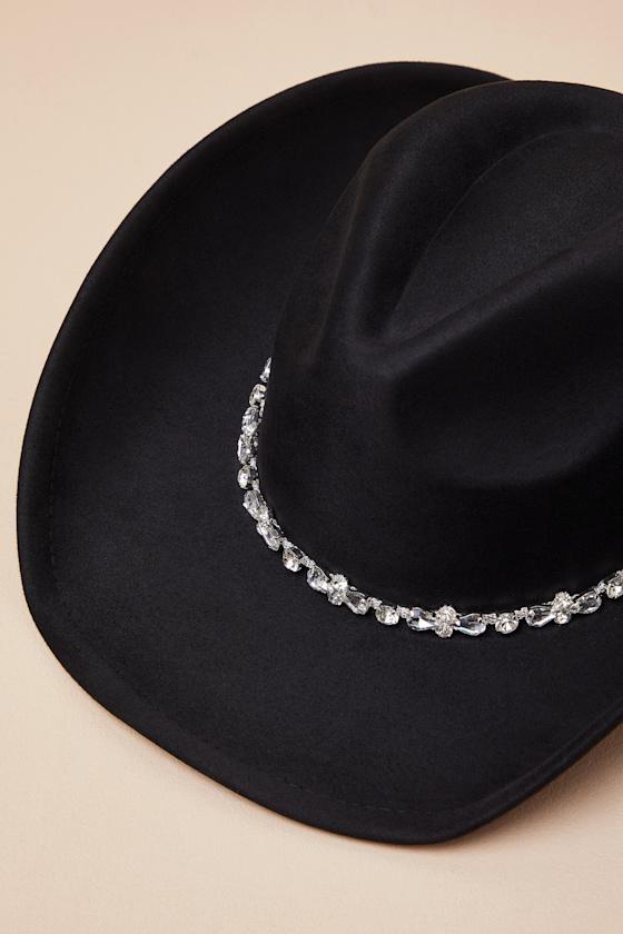 Izarra Black Rhinestone Cowboy Hat Product Image
