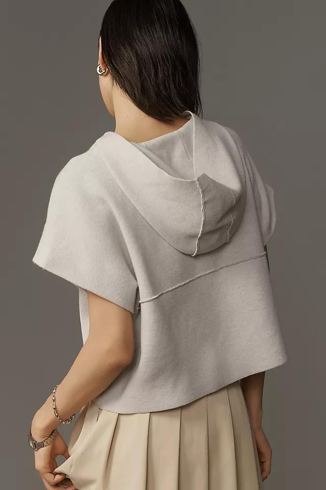 By Anthropologie Short-Sleeve Half-Zip Sweatshirt Product Image