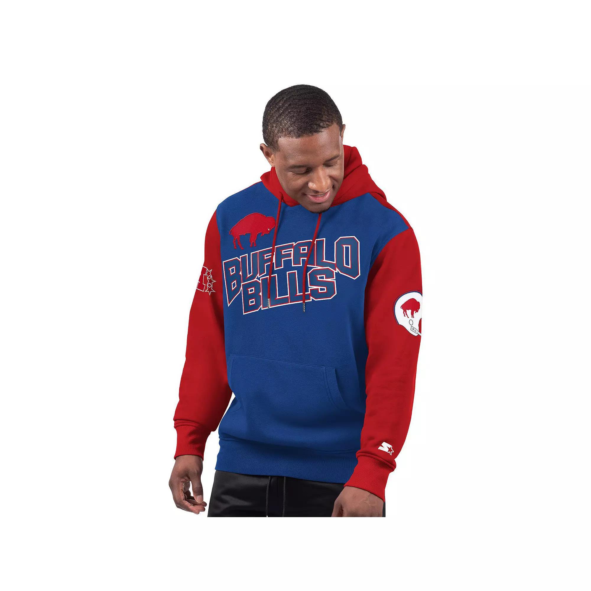 Mens Starter Royal Buffalo Bills Extreme Vintage Logo Pullover Hoodie Product Image
