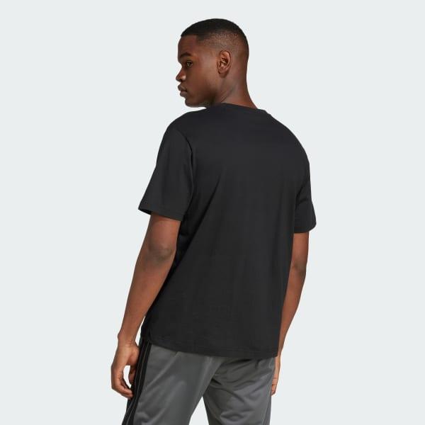 adidas Lounge Mini Embroidery Graphic Tee Collegiate Green S Mens Product Image