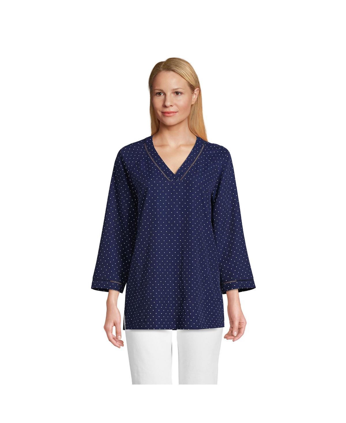 Petite Lands End V-Neck Tunic Top, Womens Product Image