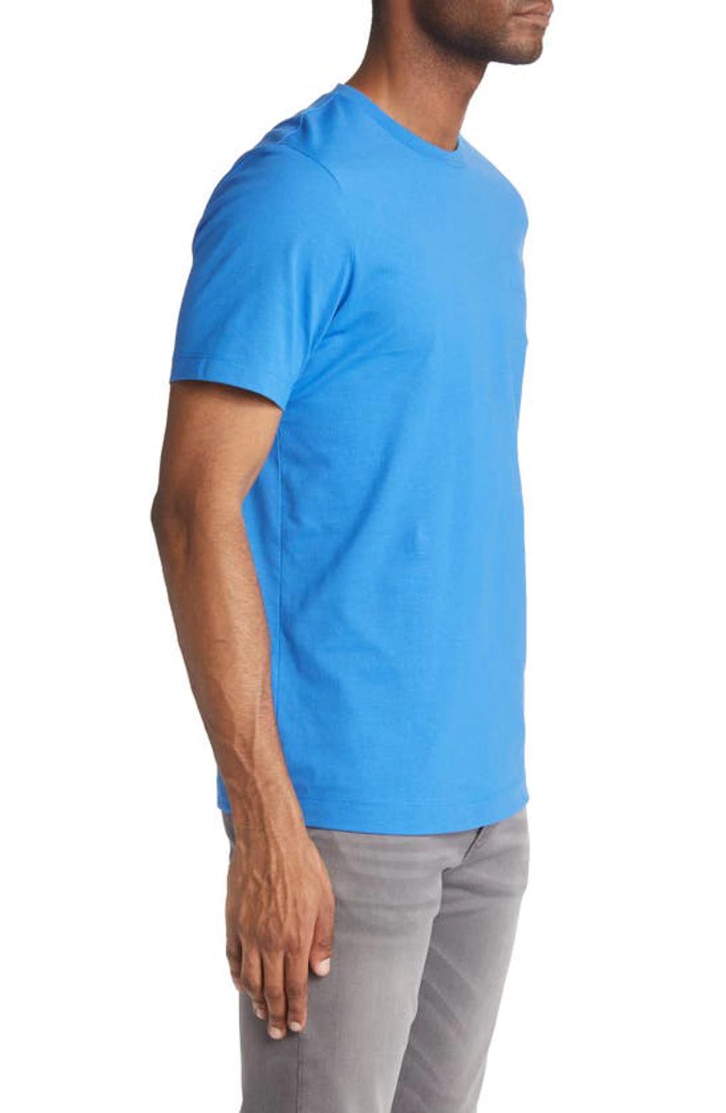 HUGO BOSS Thompson Solid T-shirt In Light Pastel Blue Product Image