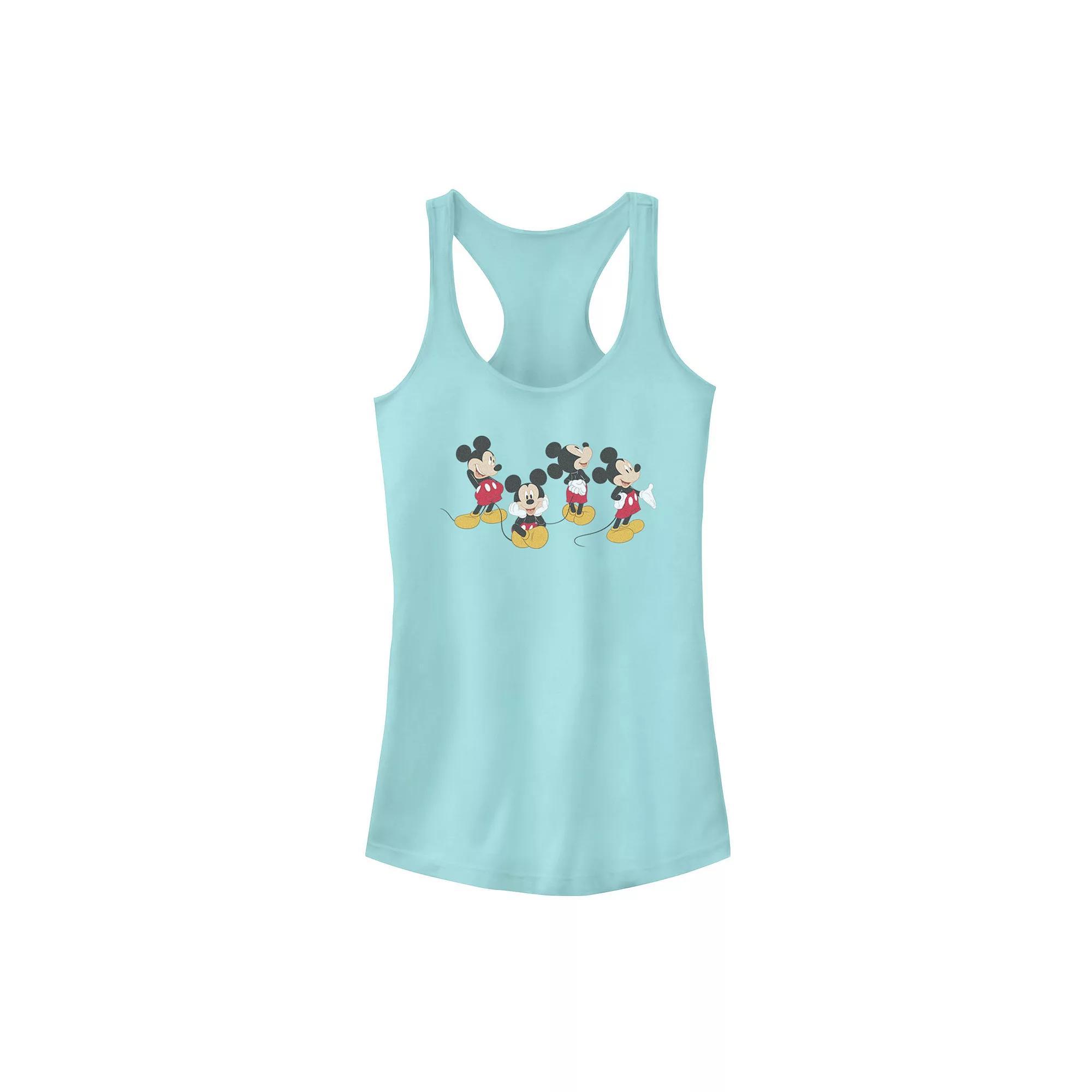 Disney's Mickey Mouse Poses Juniors' Racerback Tank Top, Girl's, Size: XL, Cancun Product Image