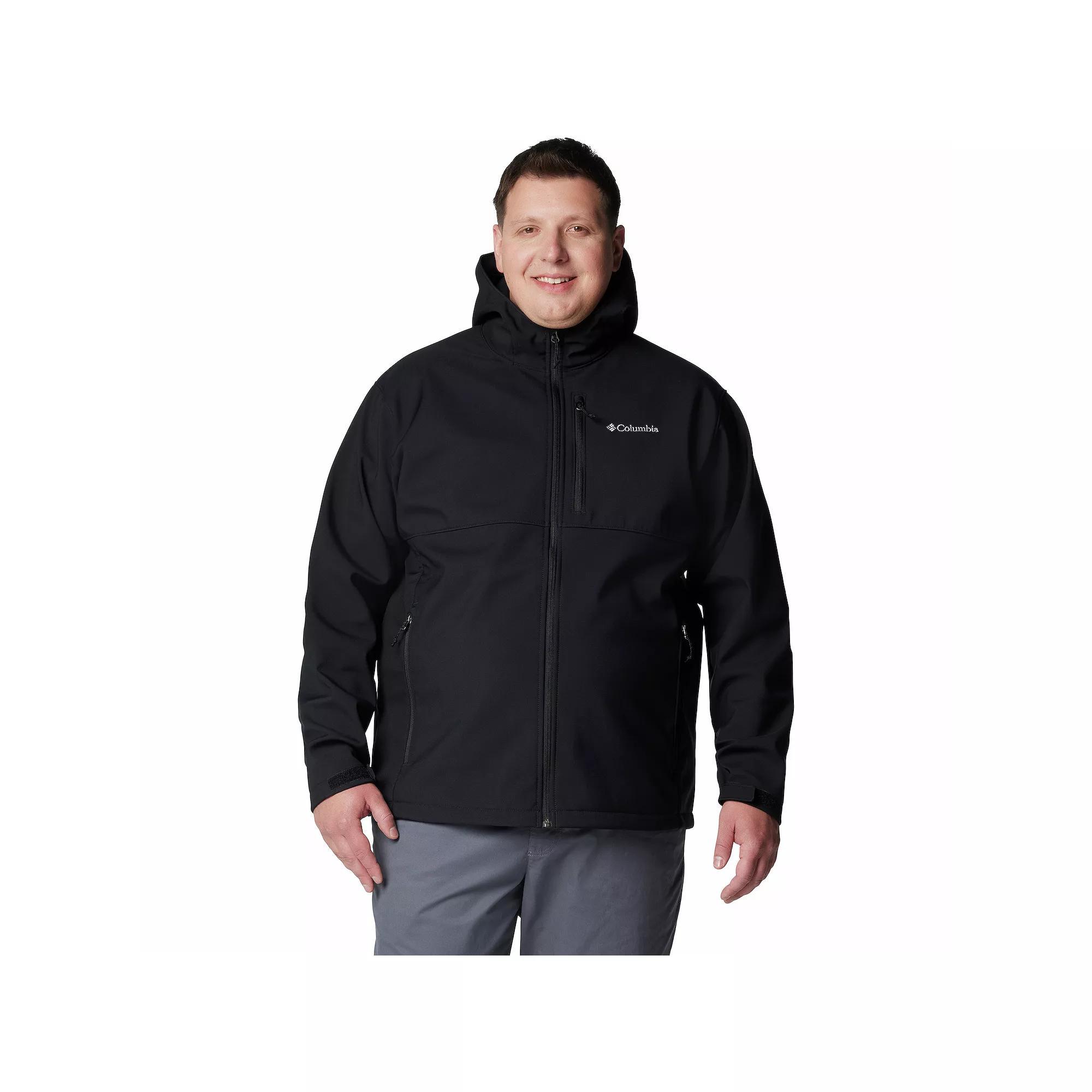 Big & Tall Columbia Ascender™ II Midweight Hooded Soft Shell Jacket, Men's, Size: 4XB, Black Product Image