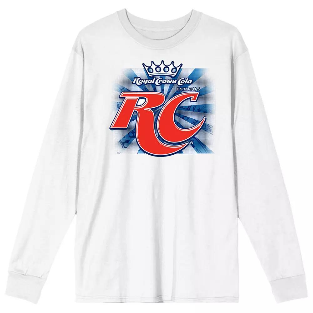 Men's RC Cola Logo White Long Sleeve Tee, Size: XXL Product Image