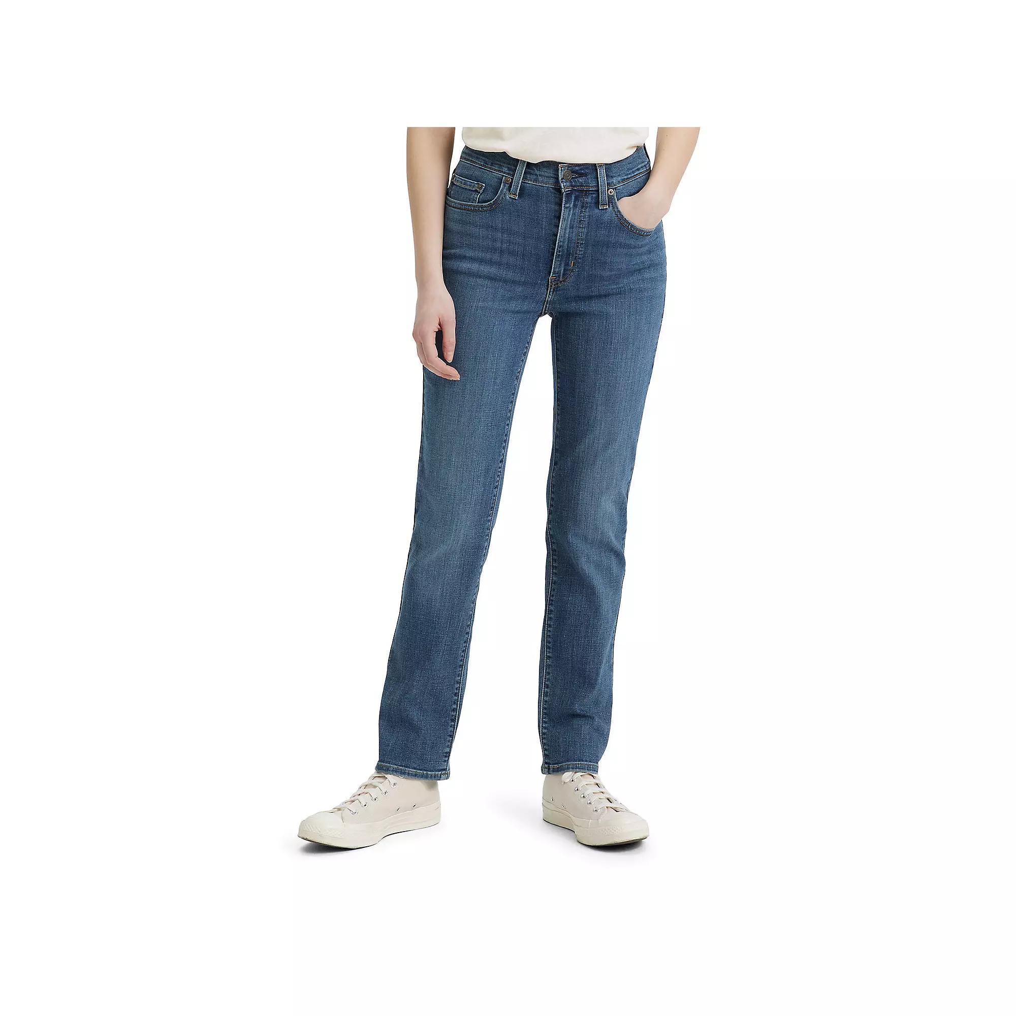 Levi's® Women's 724™ High-Rise Straight Jeans - Way Way Back 28: Heavyweight Denim, Stretch, 30" Inseam Product Image