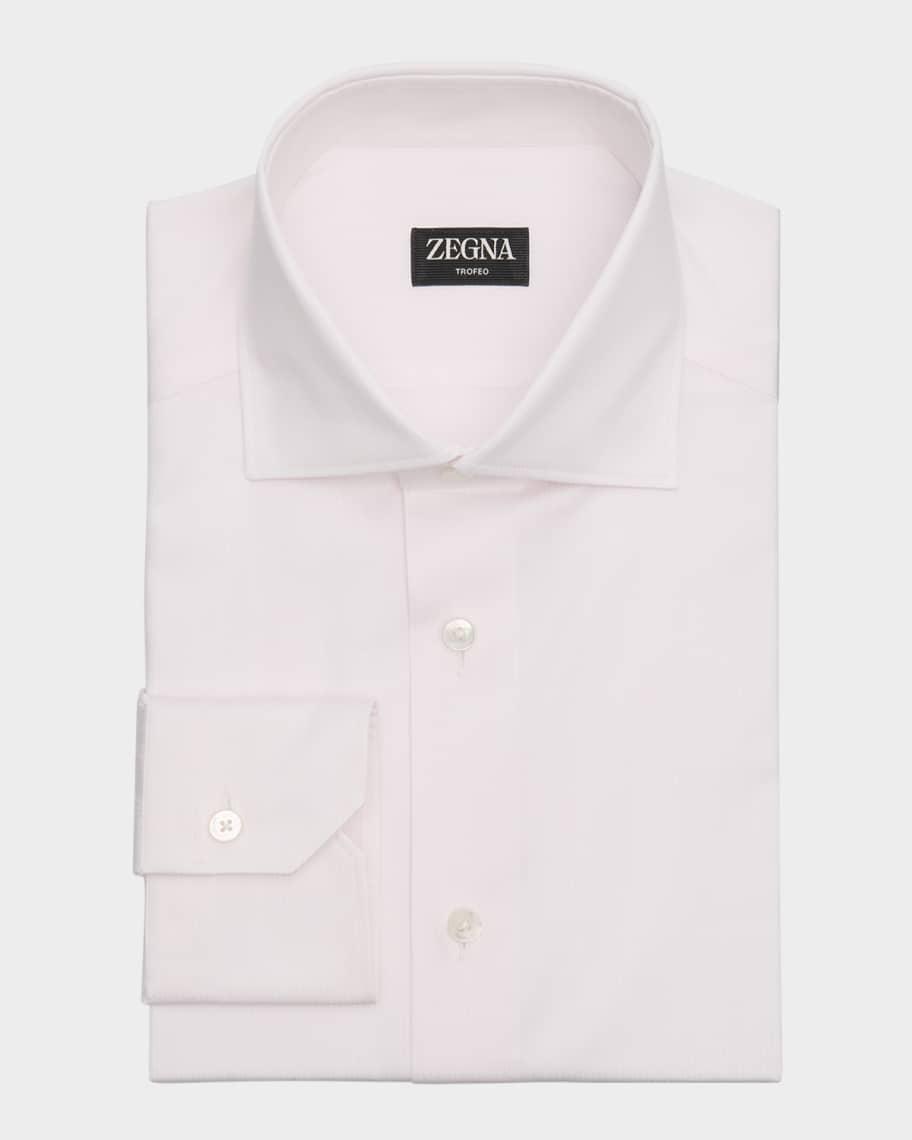 Mens Trofeo Cotton Stripe Dress Shirt Product Image