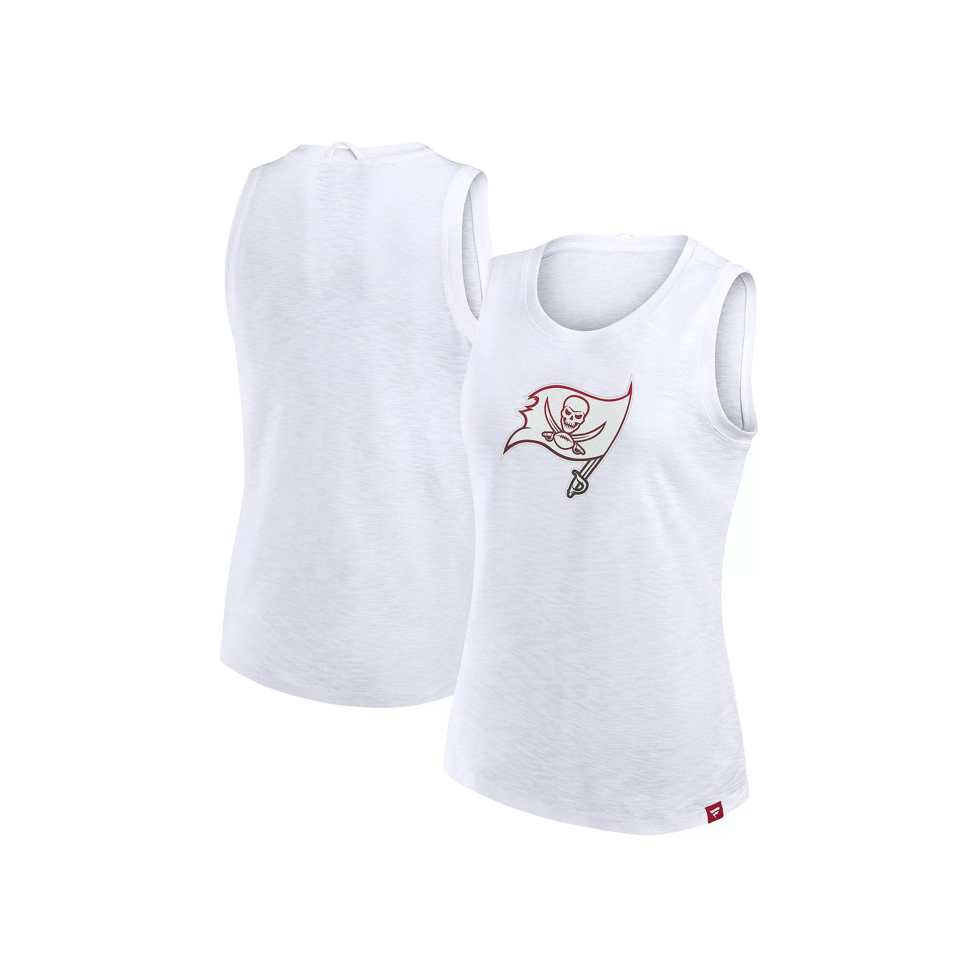 Women's Fanatics  White Tampa Bay Buccaneers Slub Tank Top, Size: Large Product Image