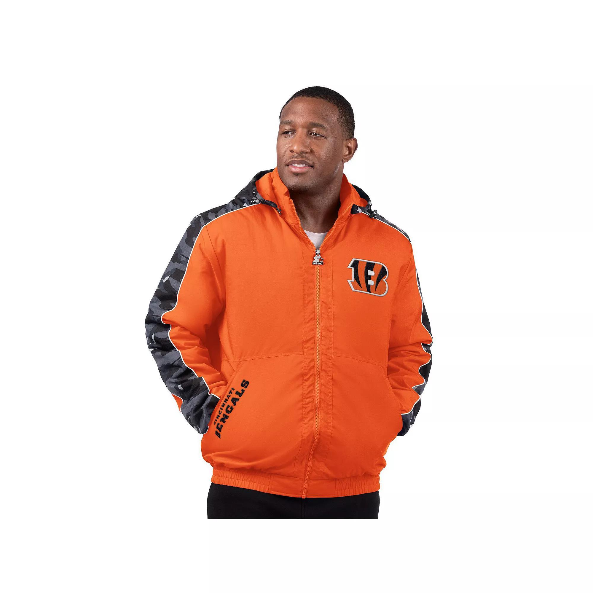 Mens Starter Cincinnati Bengals Thursday Night Gridiron Full-Zip Jacket Product Image